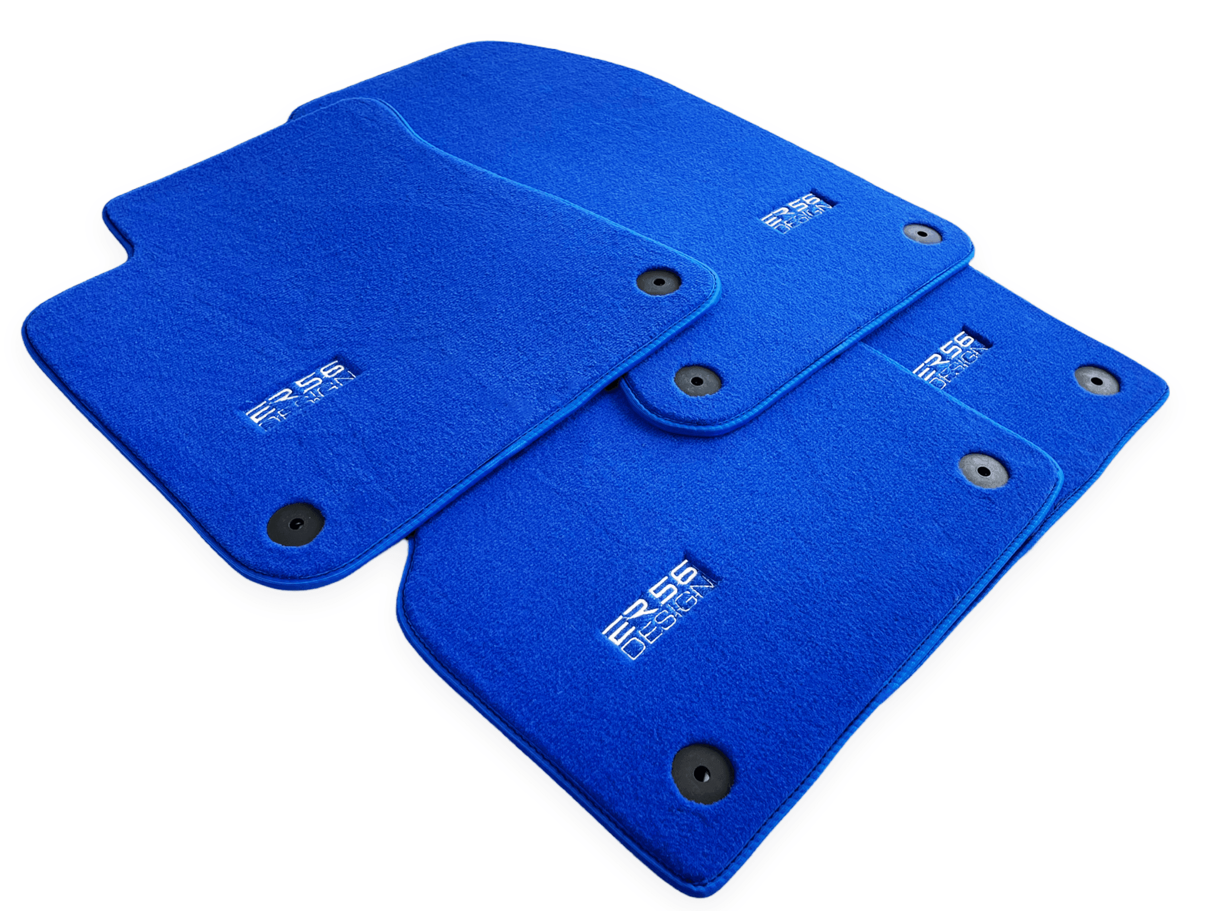Blue Floor Mats for Audi A6 - C6 Avant Long (2004-2008) | ER56 Design - AutoWin