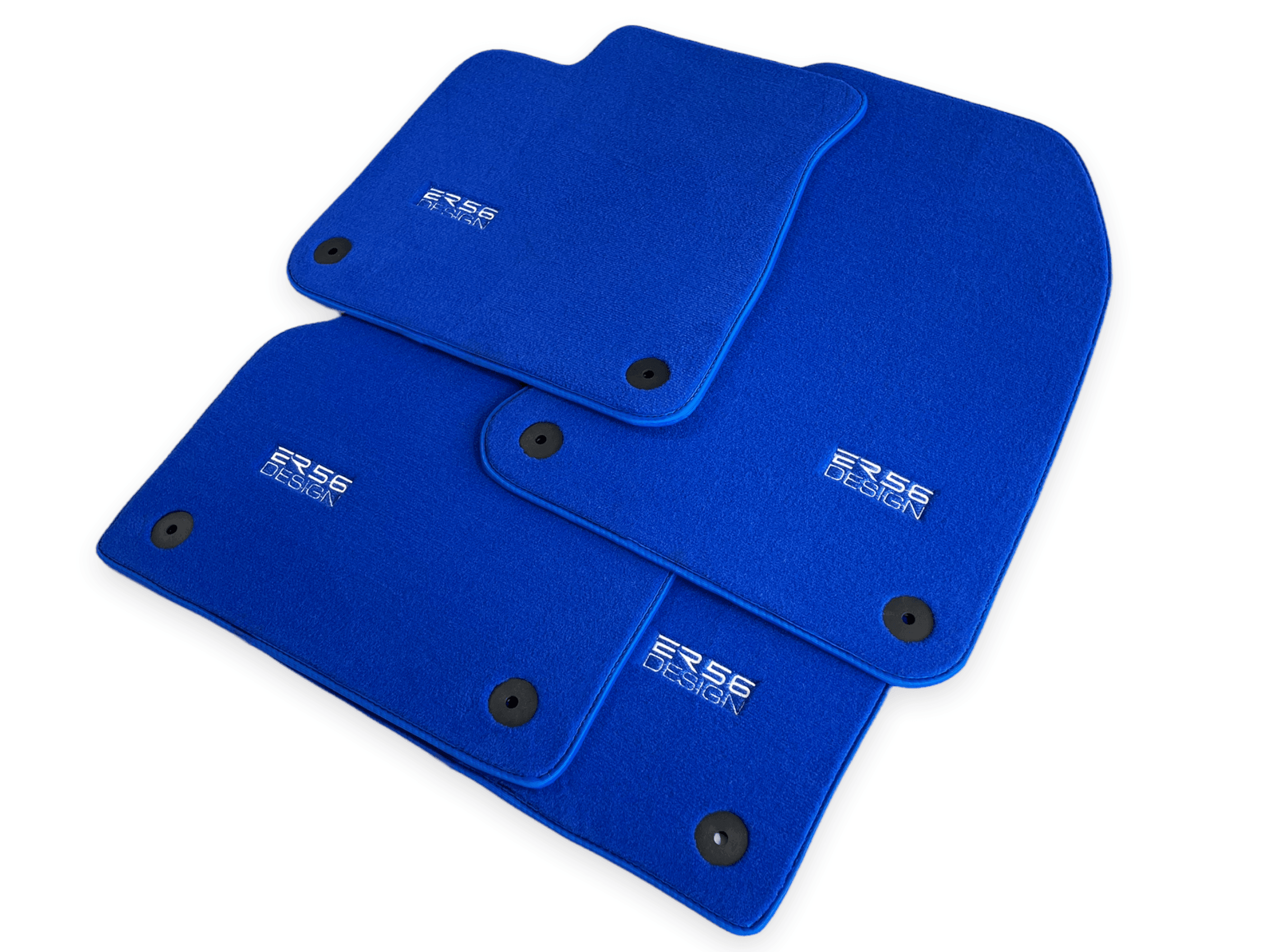 Blue Floor Mats for Audi A6 - C6 Avant Long (2004-2008) | ER56 Design - AutoWin