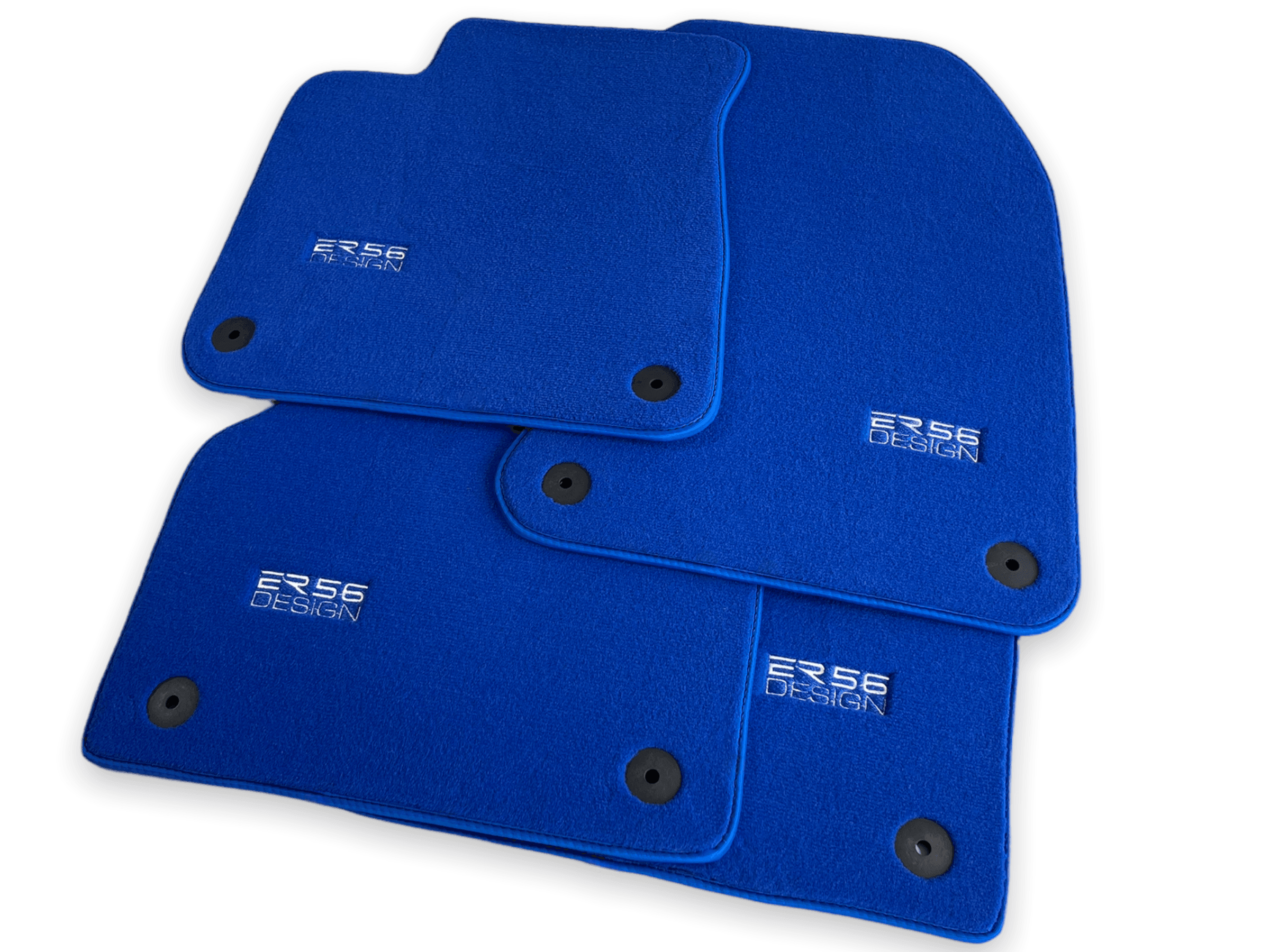 Blue Floor Mats for Audi A6 - C6 Avant Long (2004-2008) | ER56 Design - AutoWin