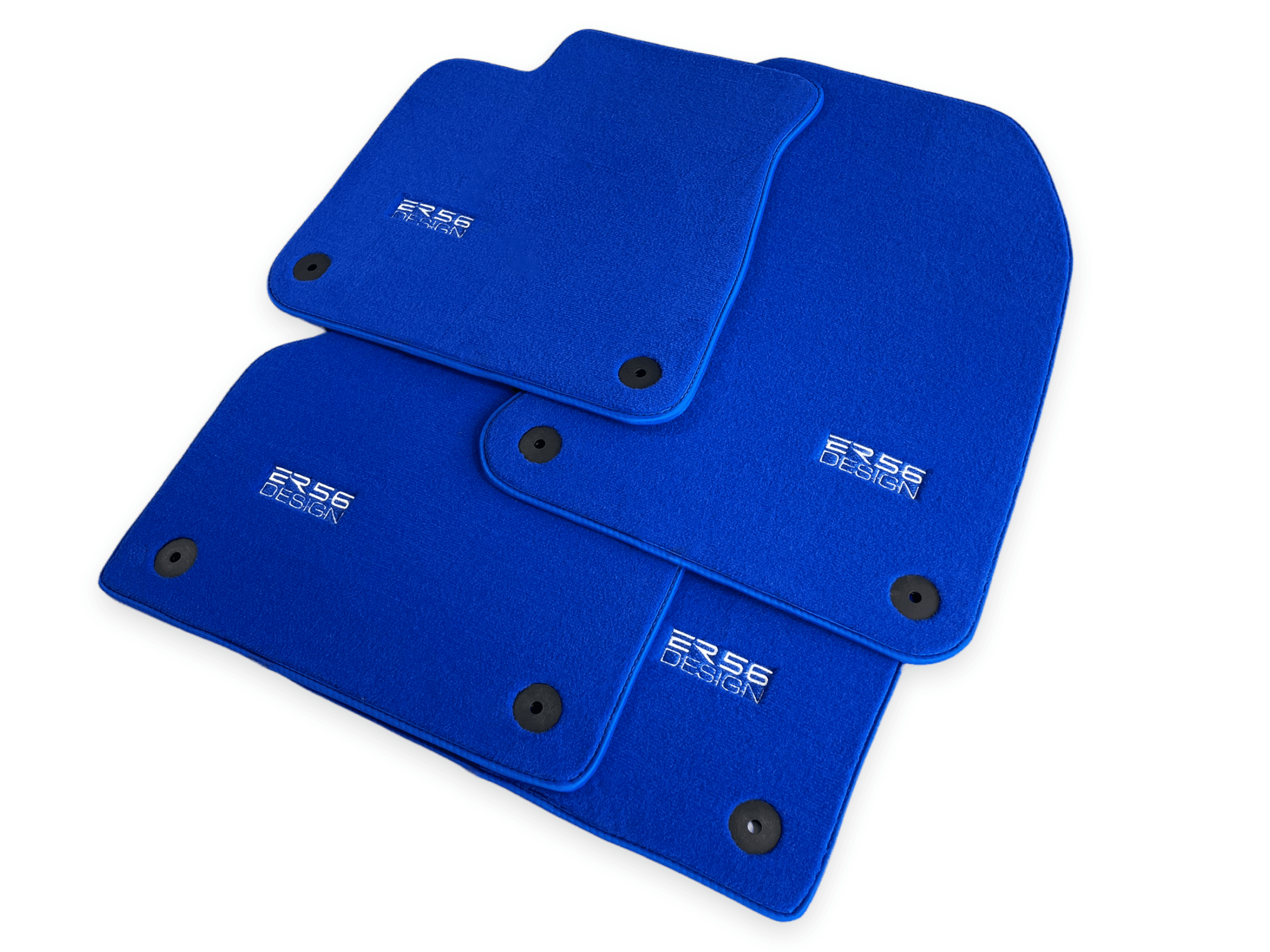 Blue Floor Mats for Audi A6 - C6 Avant Long (2004-2008) | ER56 Design - AutoWin