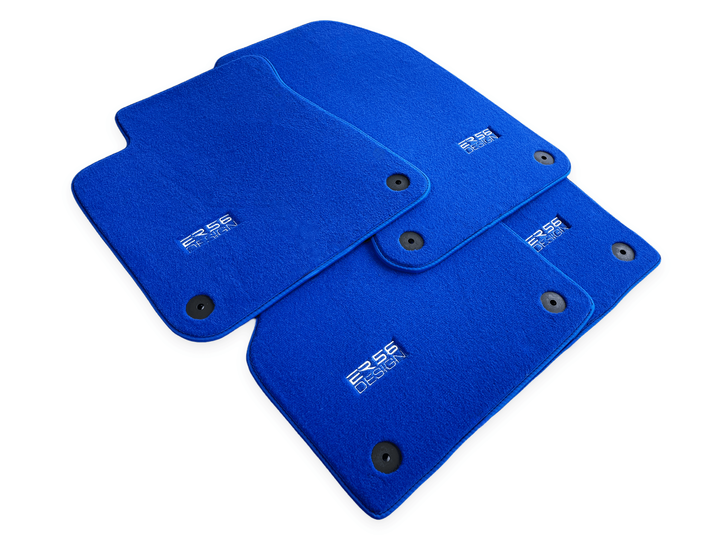 Blue Floor Mats for Audi A6 - C6 Avant Long (2004-2008) | ER56 Design - AutoWin