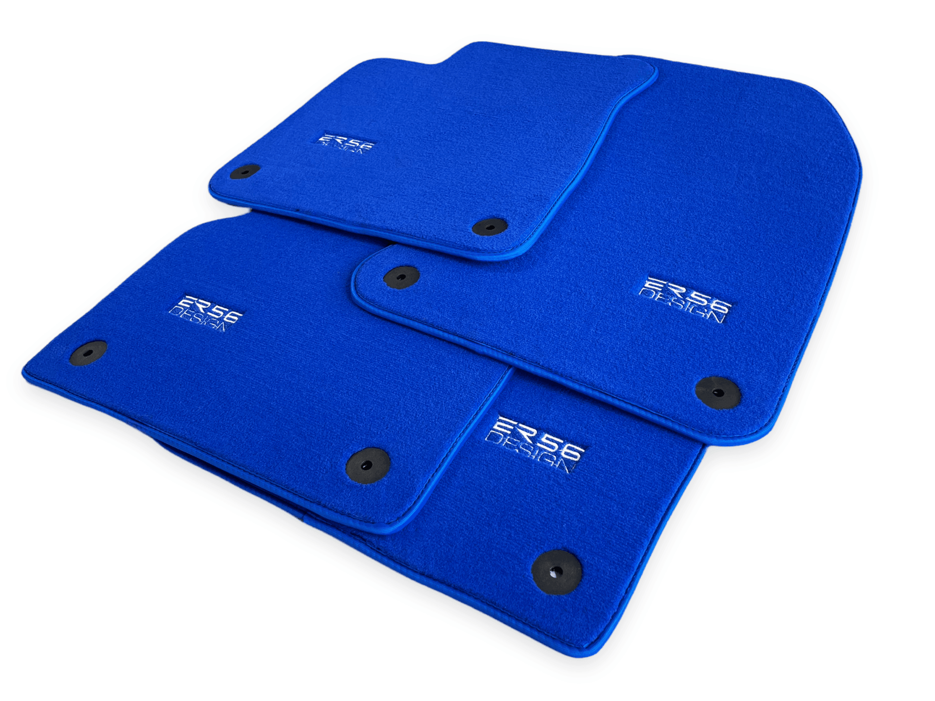 Blue Floor Mats for Audi A6 - C6 Sedan Facelift (2008-2011) | ER56 Design - AutoWin