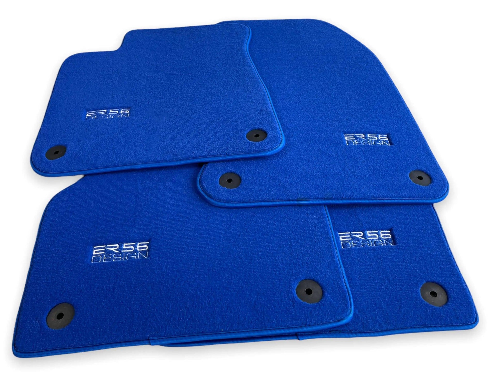 Blue Floor Mats for Audi Q7 4M (2015-2019) | ER56 Design - AutoWin