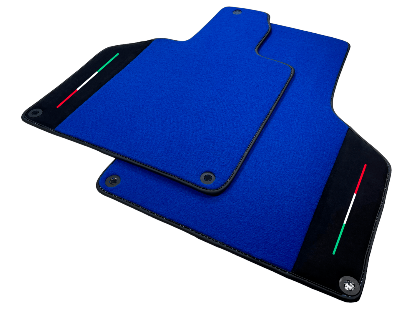 Custom Blue Floor Mats for Lamborghini Gallardo With Alcantara Leather