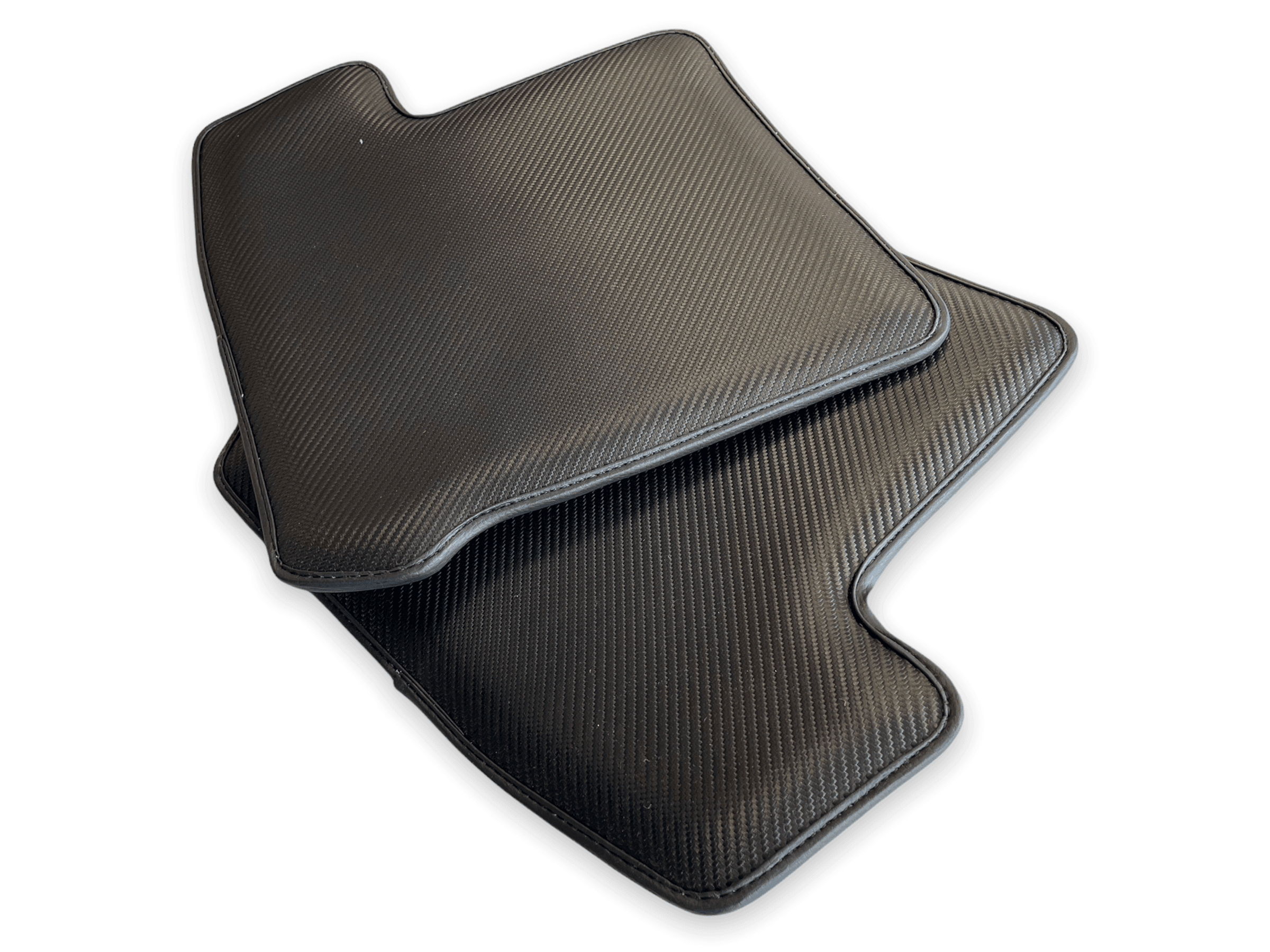 Carbon Fiber Floor Mats for Porsche Cayenne (2010-2018) Green Sewing - AutoWin