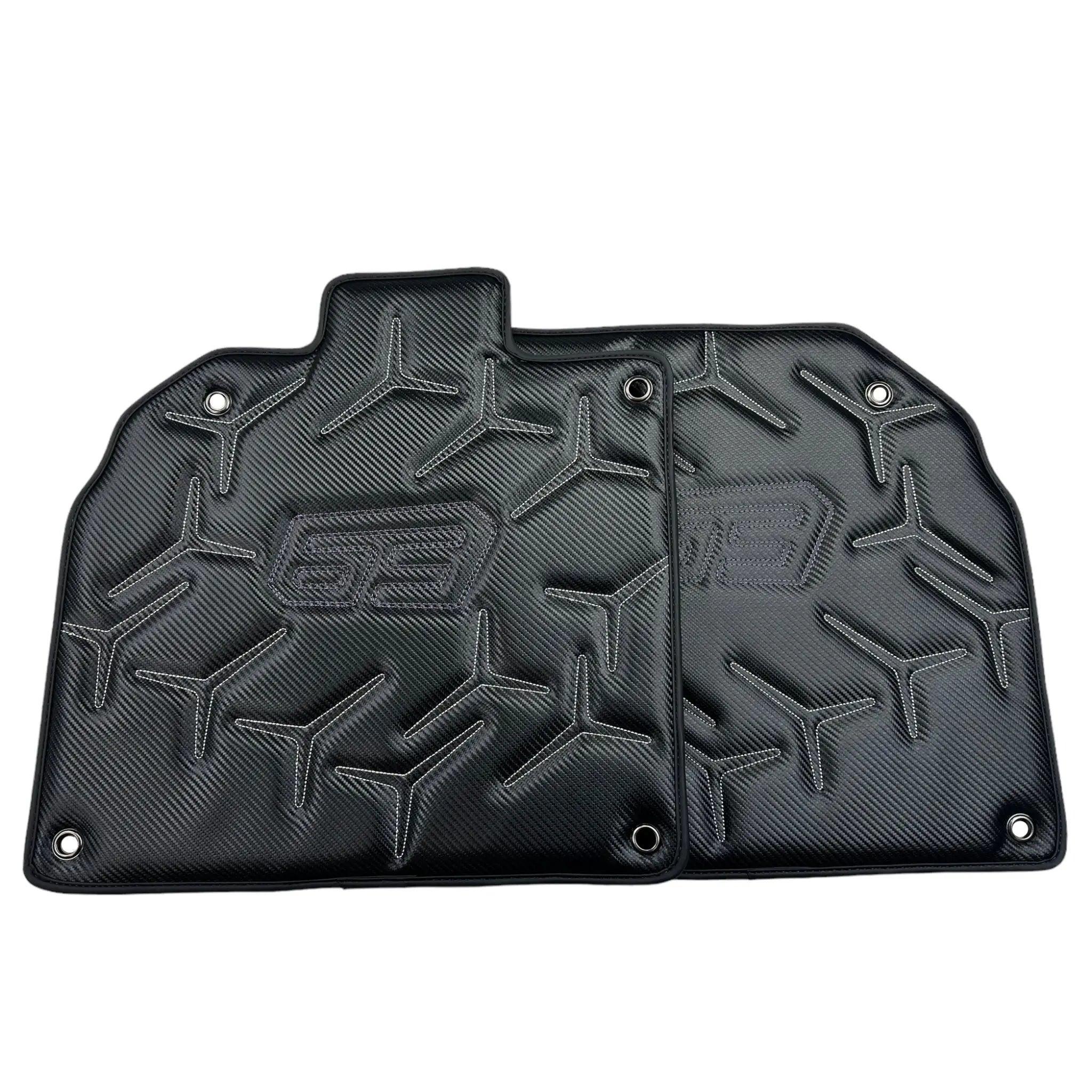 Carbon Leather Floor Mats for Lamborghini Aventador SVJ 63 Edition - AutoWin