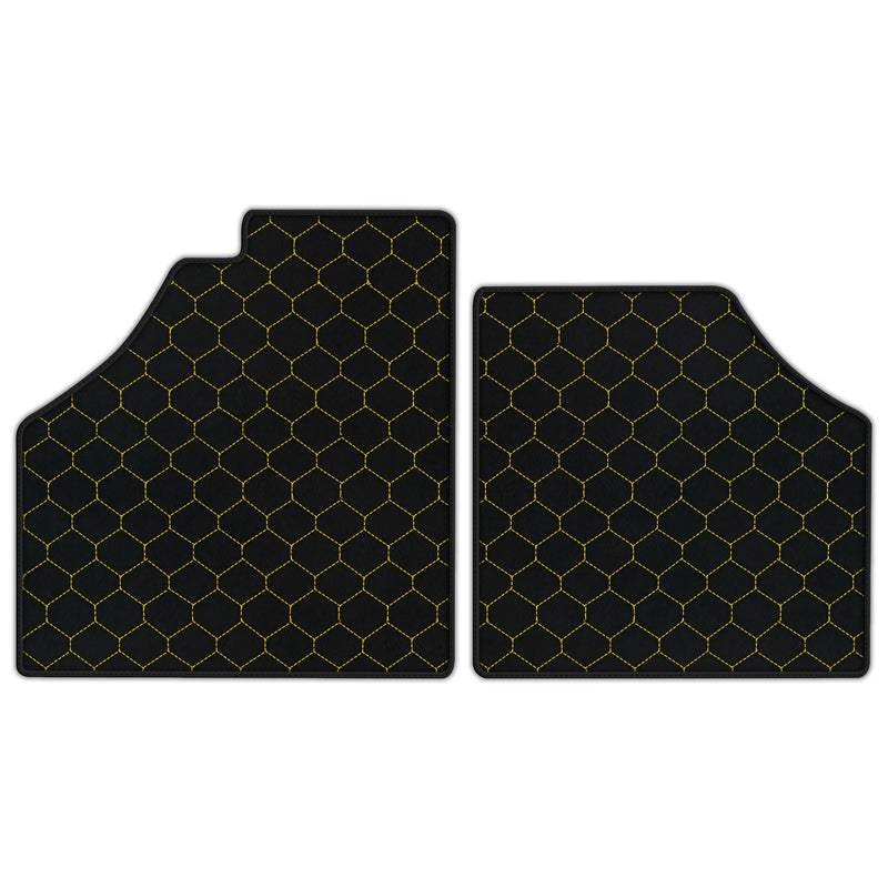 Tapetes de couro personalizáveis com padrão Hex para Ferrari Enzo (2002-2004)