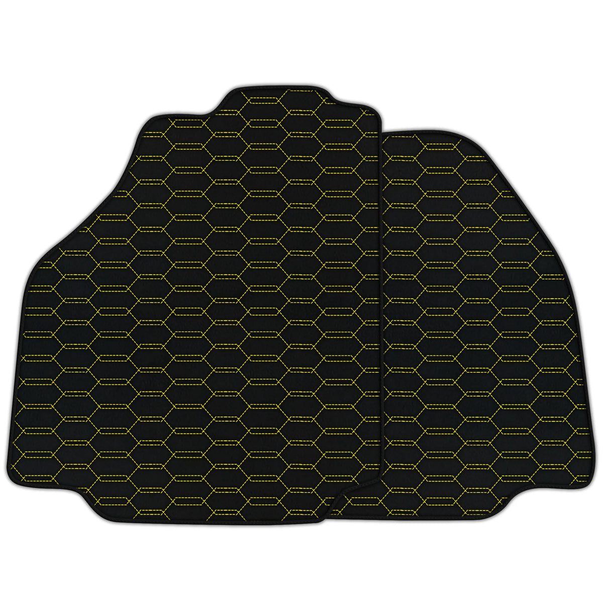 Customizable Leather Floor Mats with Interlaced Hex Pattern for Ferrari 458 Speciale (2012-2015)