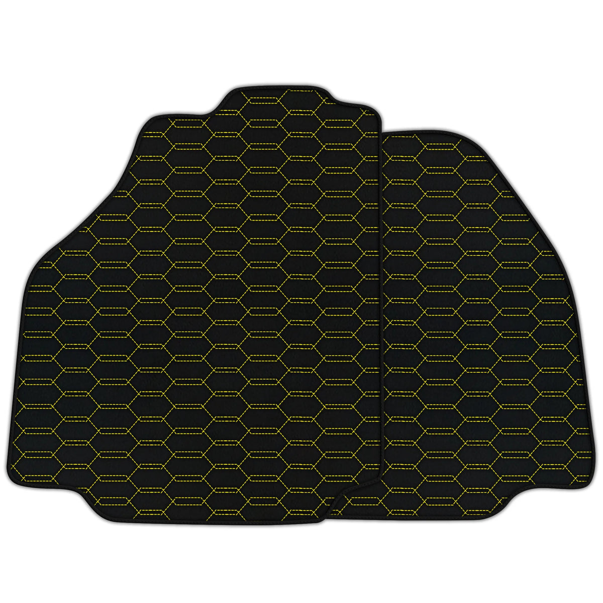 Customizable Leather Floor Mats with Interlaced Hex Pattern for Ferrari 458 Spider (2012-2015)