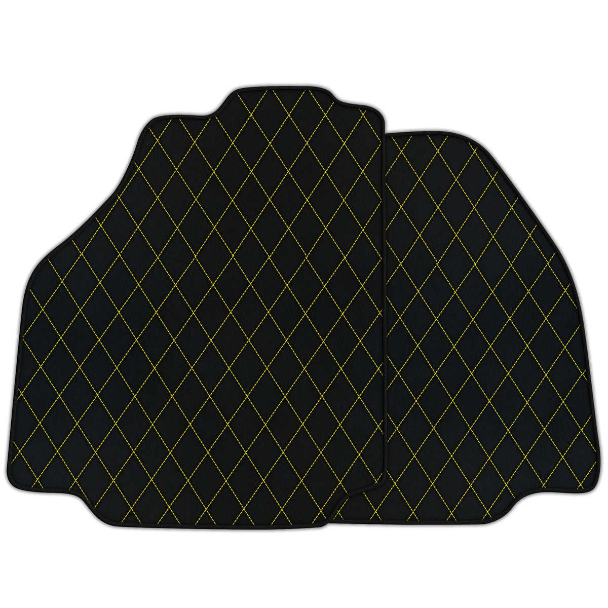 Customizable Leather Floor Mats with Single Diamond Pattern for Ferrari 488 Spider (2016-2022)