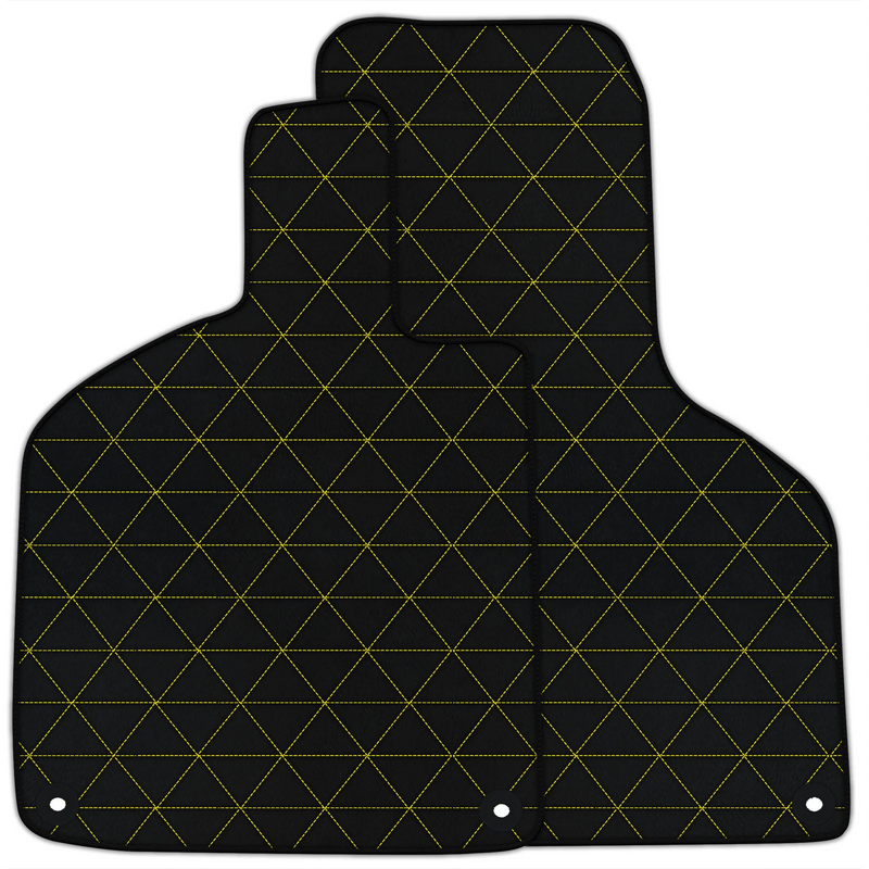 Tapetes de carro em couro personalizáveis com padrão triangular para Lamborghini Huracan EVO (2019-2024)