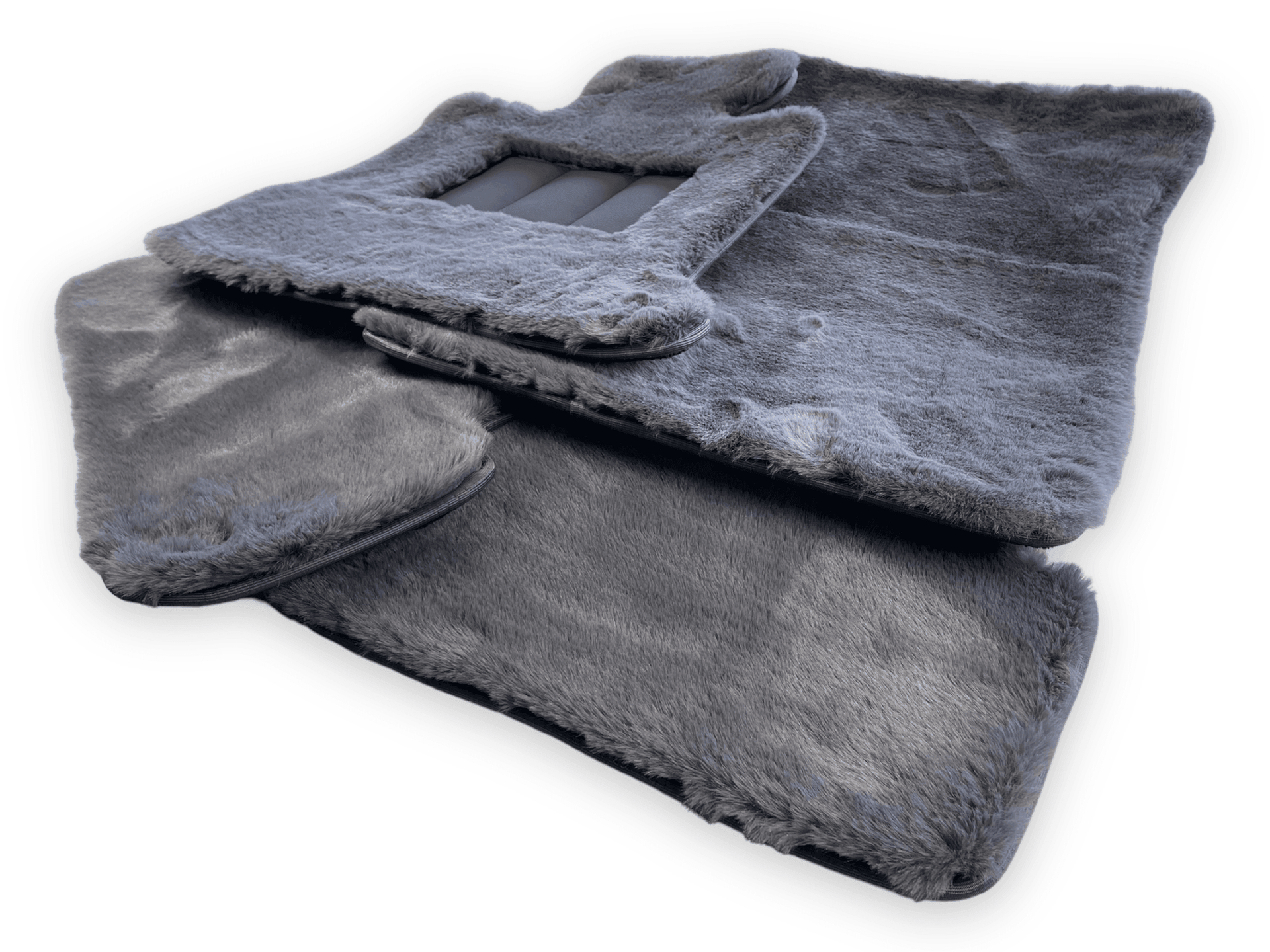 Dark Gray Sheepskin Floor Mats For Rolls Royce Spectre (2023-2024) Er56 Design Brand - AutoWin