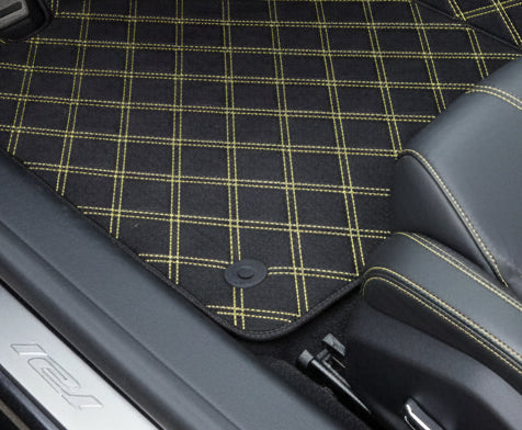 Customizable Leather Floor Mats with Divario Pattern for Lamborghini Temerario (2025-2026) - AutoWin