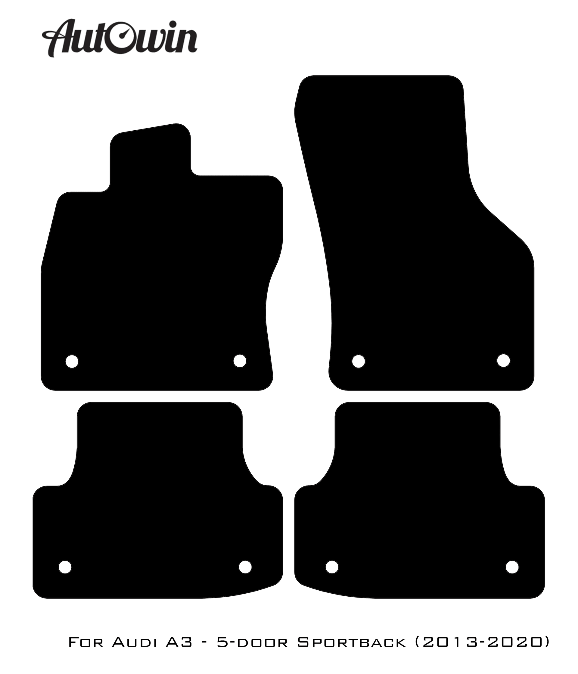 Floor Mats for Audi A3 - 5-door Sportback (2013-2020) Er56 Design - AutoWin