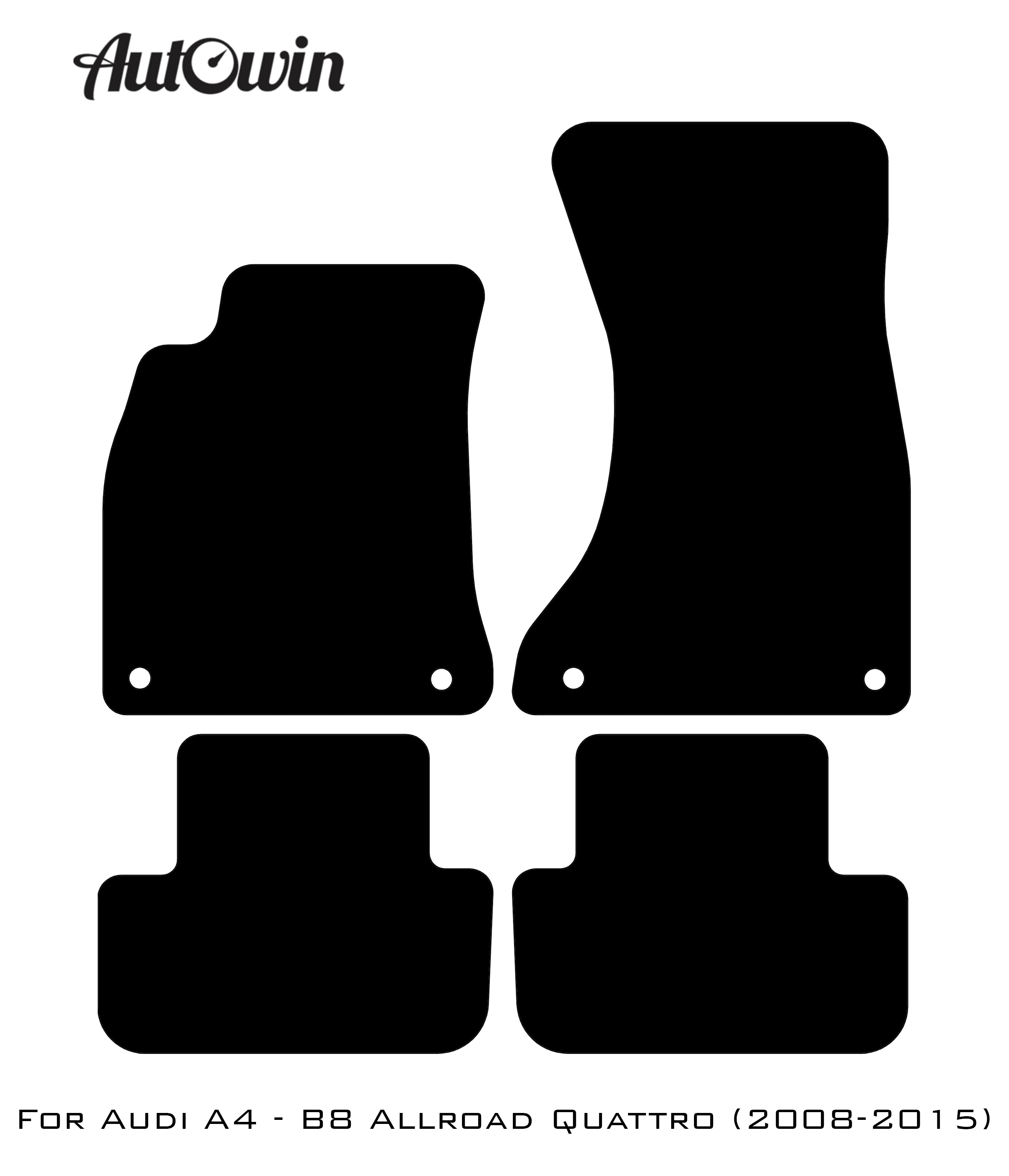 Floor Mats for Audi A4 - B8 Allroad Quattro (2008-2015) ER56 Design - AutoWin