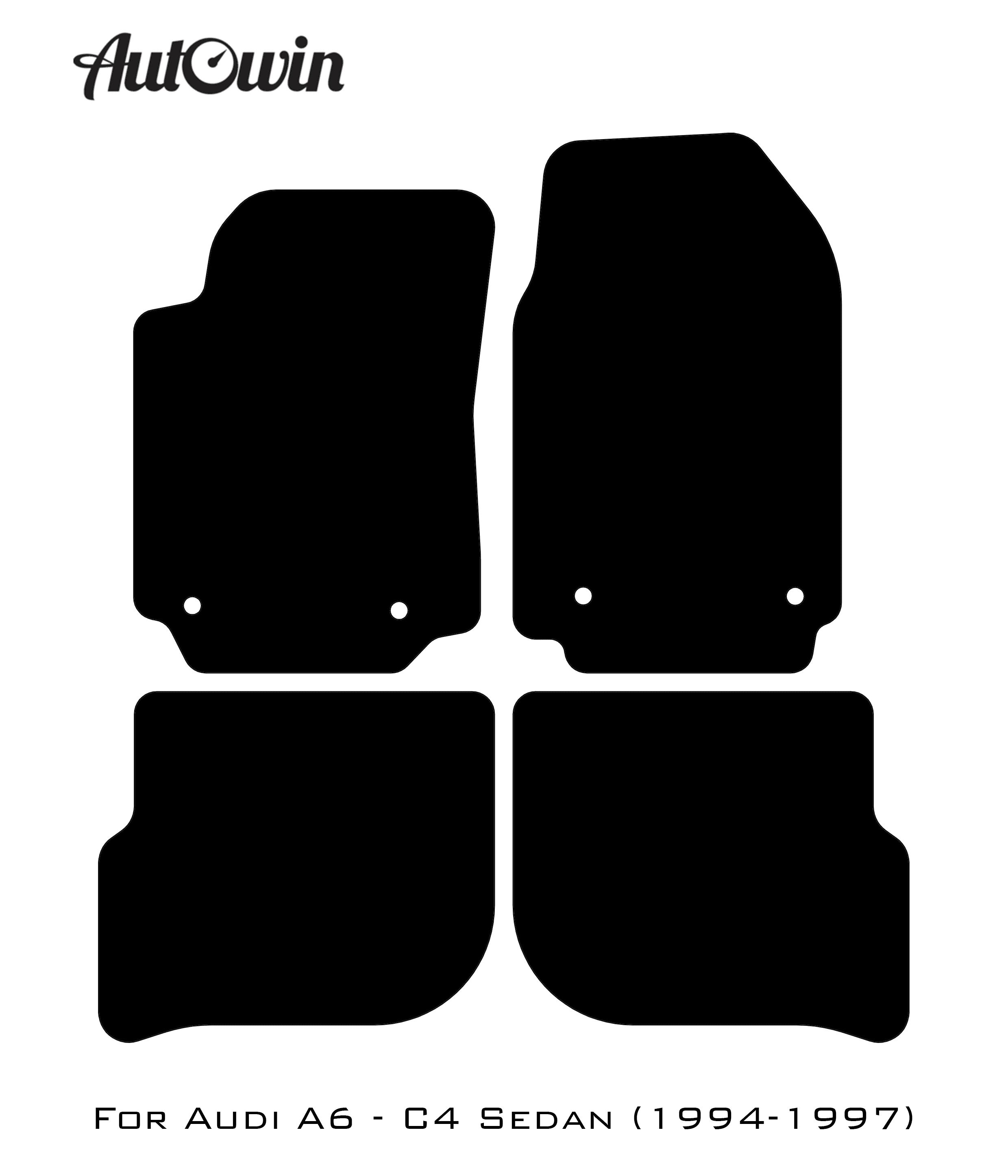 Floor Mats for Audi A6 - C4 Sedan (1994-1997) ER56 Design - AutoWin