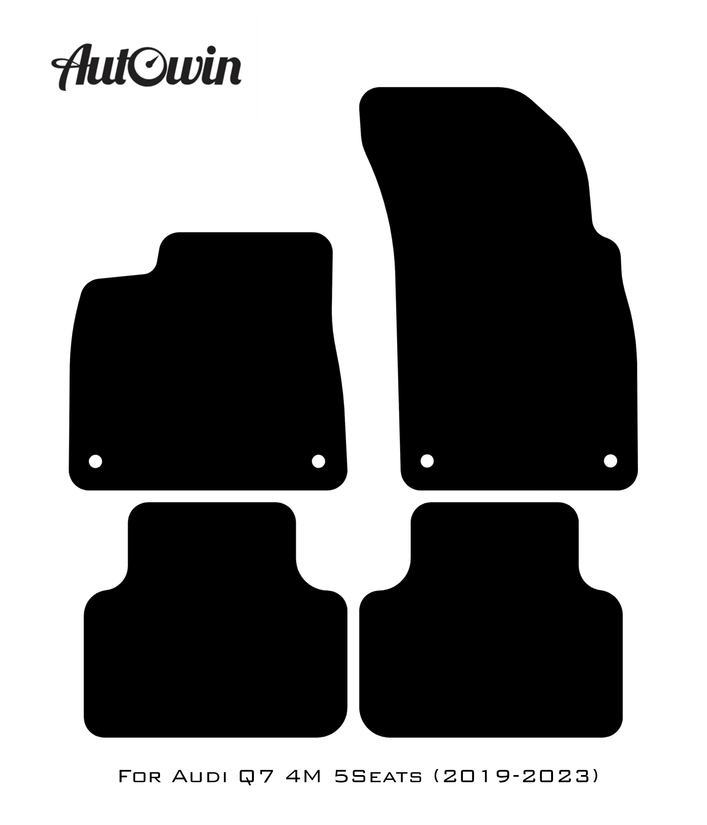 Floor Mats for Audi Q7 4M (2019-2023) ER56 Design - AutoWin