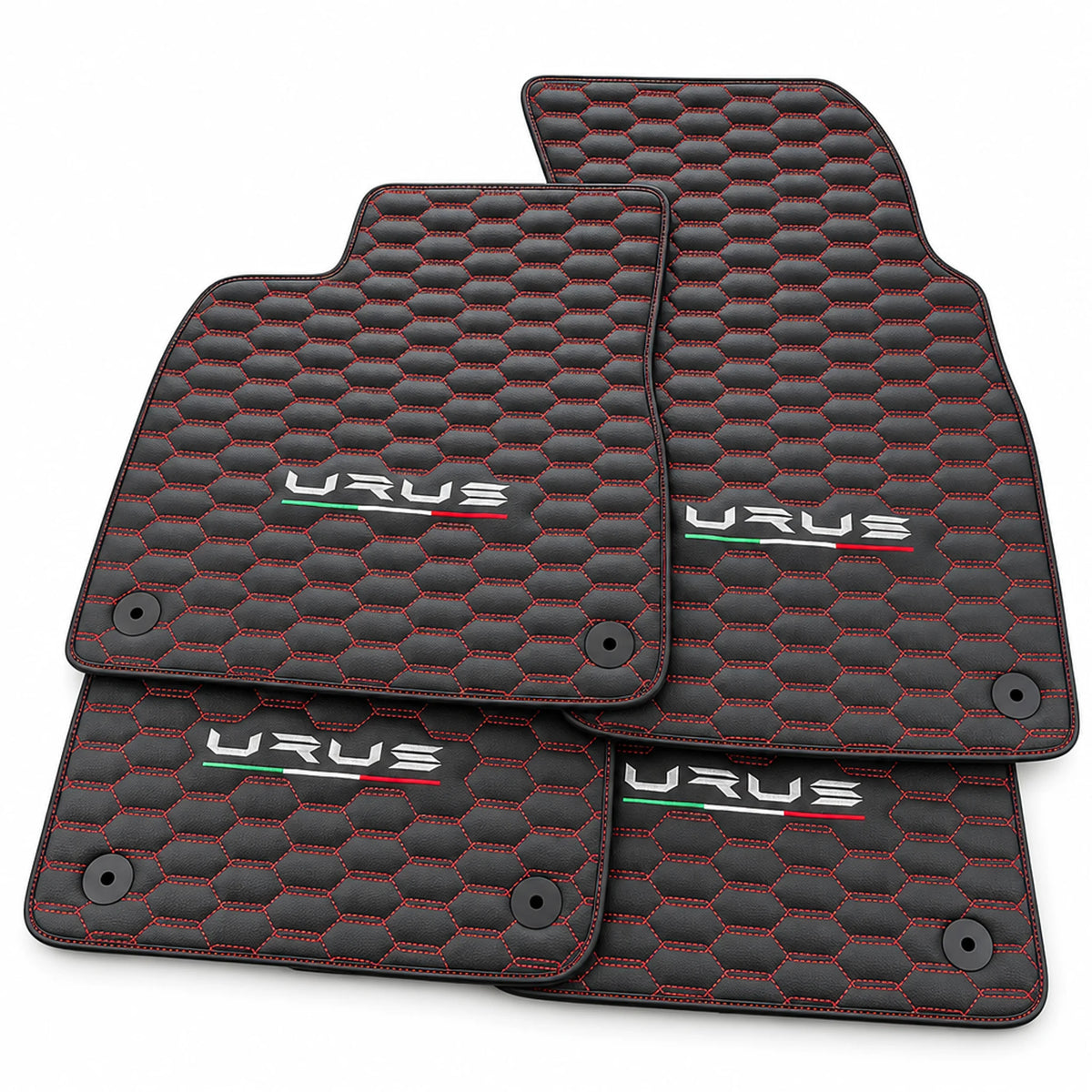Tapetes para automóvel para Lamborghini Urus com costura vermelha - AutoWin