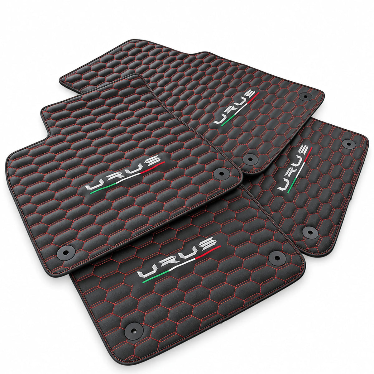 Tapetes para automóvel para Lamborghini Urus com costura vermelha - AutoWin
