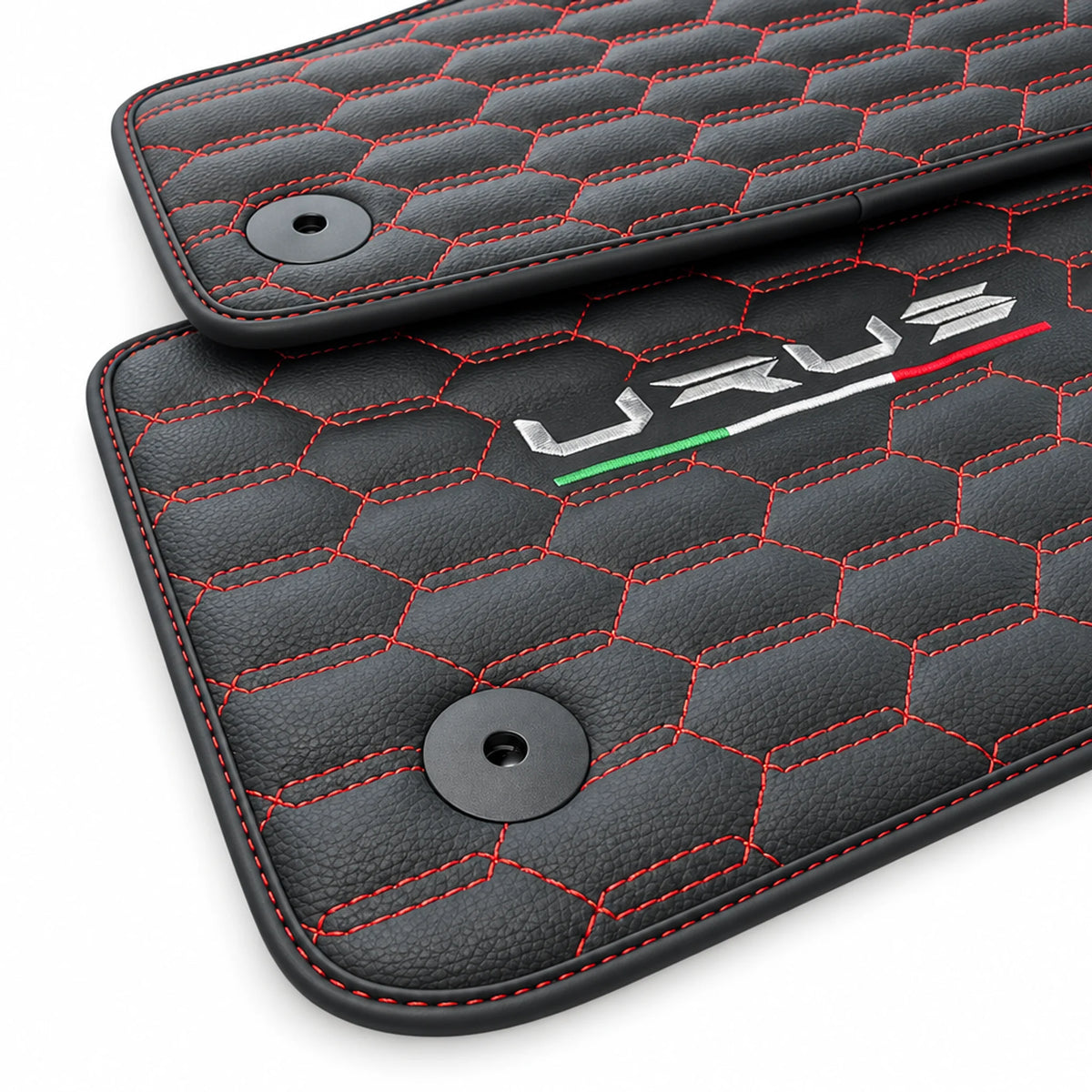 Tapetes para automóvel para Lamborghini Urus com costura vermelha - AutoWin