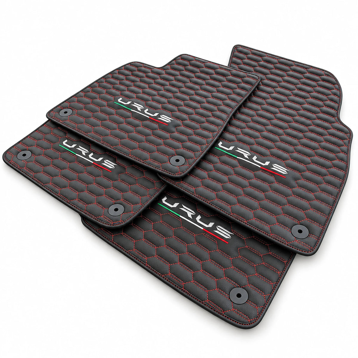 Tapetes para automóvel para Lamborghini Urus com costura vermelha - AutoWin