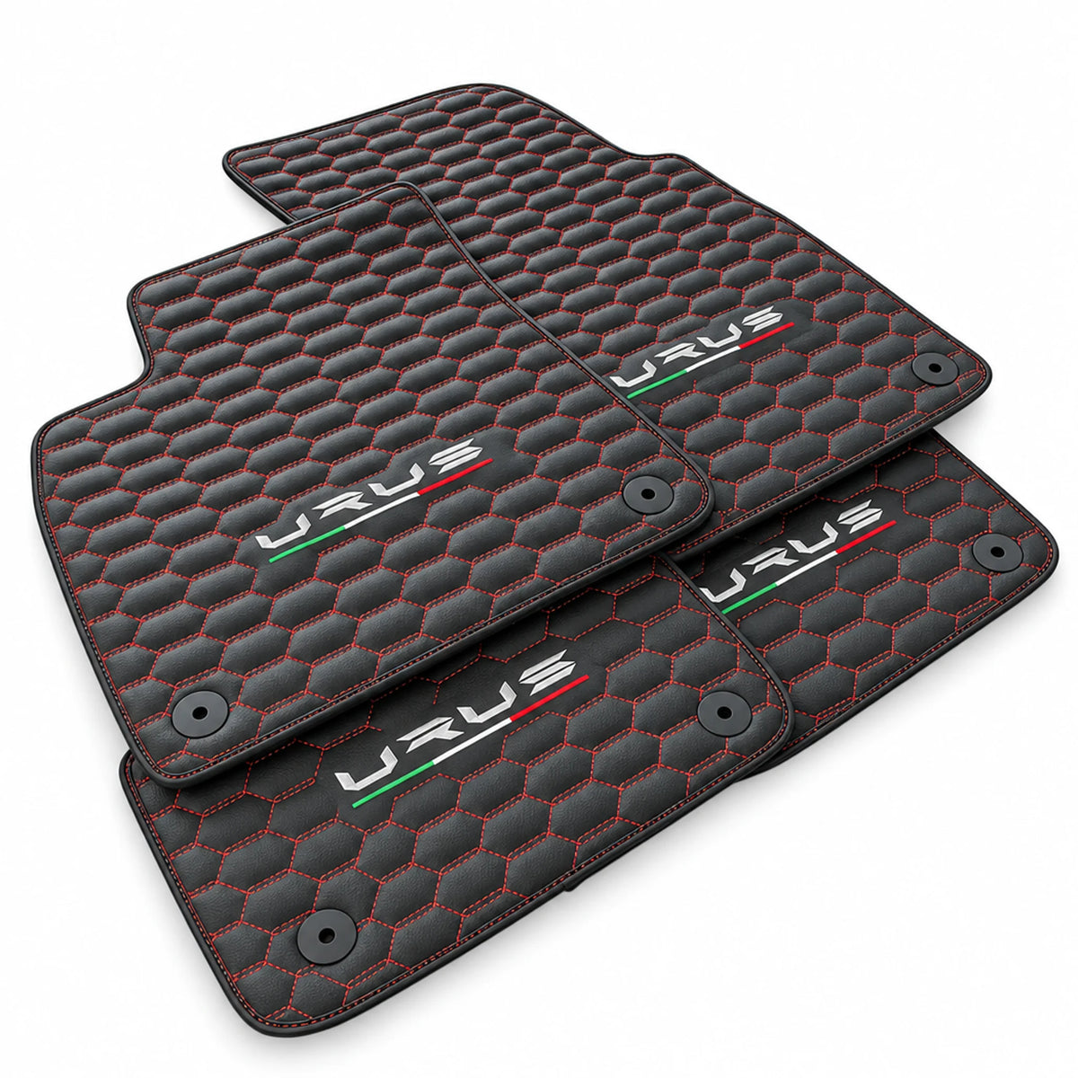 Tapetes para automóvel para Lamborghini Urus com costura vermelha - AutoWin