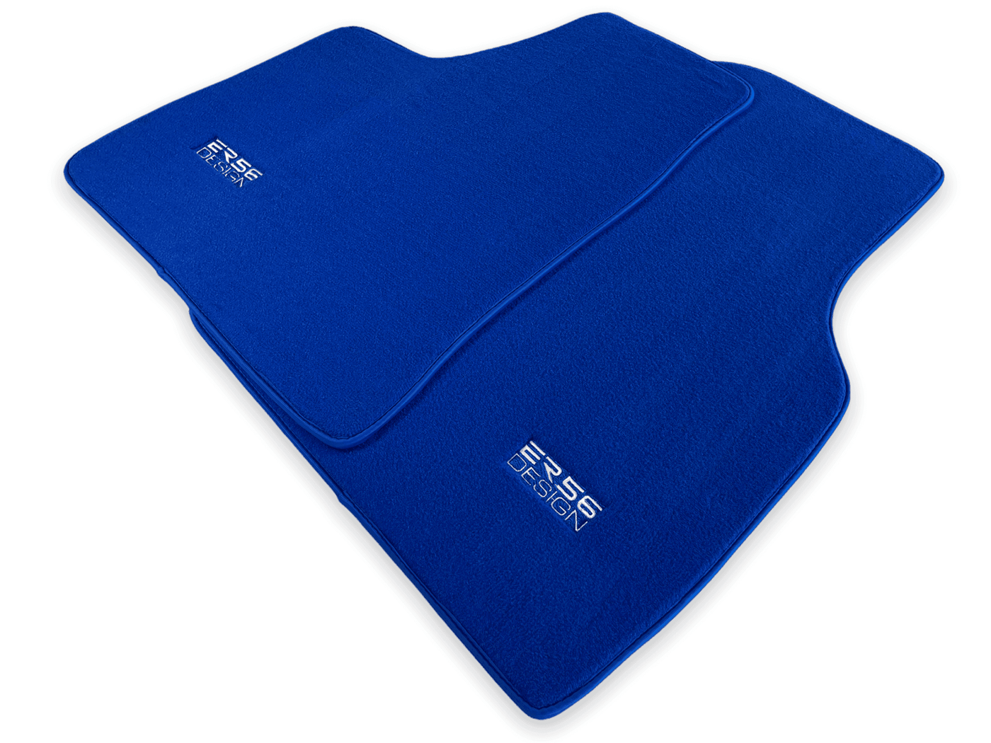 Floor Mats For Tesla Model X (7 Seats) Blue Tailored Carpets ER56 Design - AutoWin