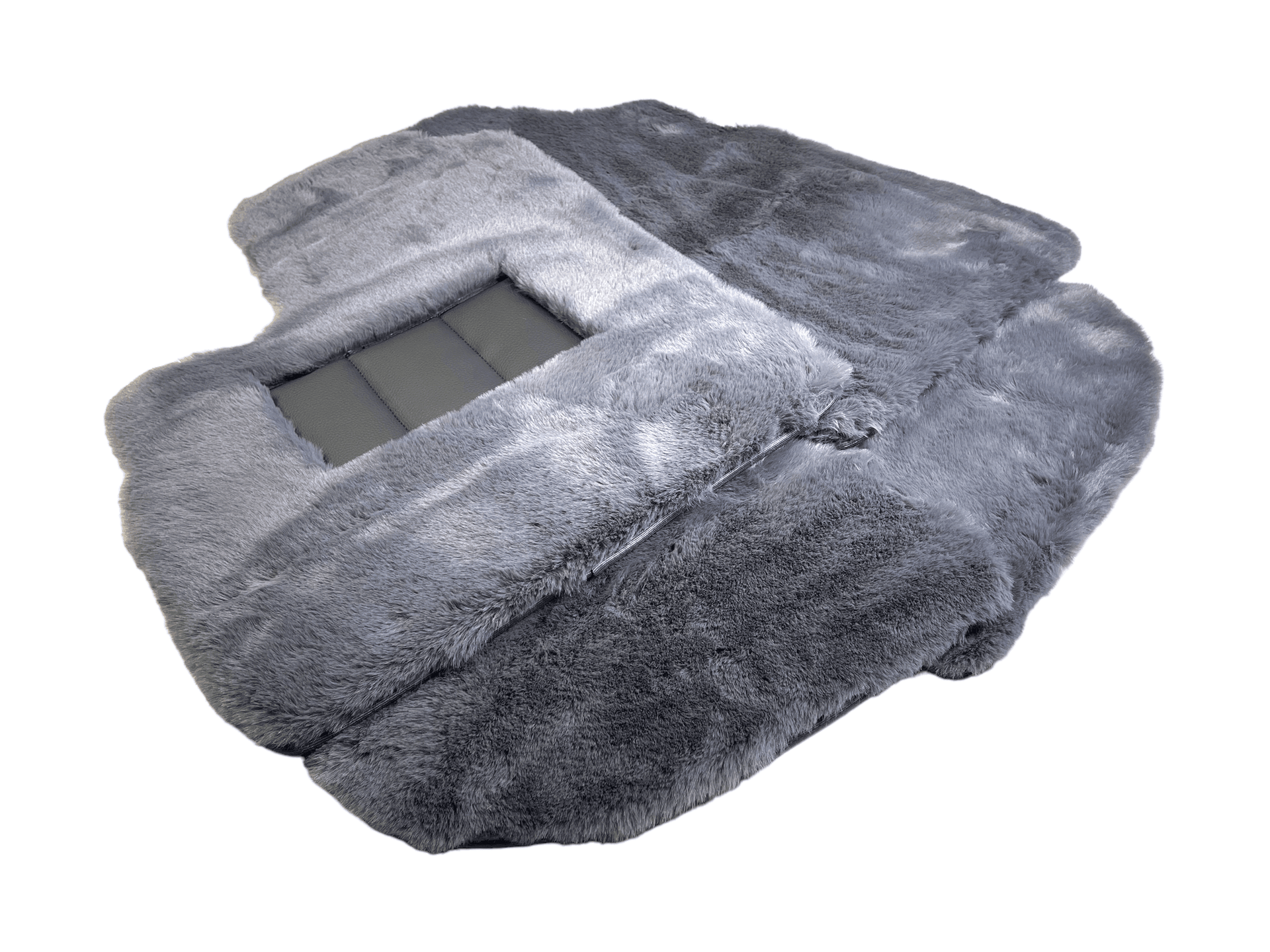 Gray Sheepskin Floor Mats For Bentley Continental GTC (2006–2011) Er56 Design - AutoWin