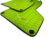 Green Leather Floor Mats for Lamborghini Huracan - AutoWin