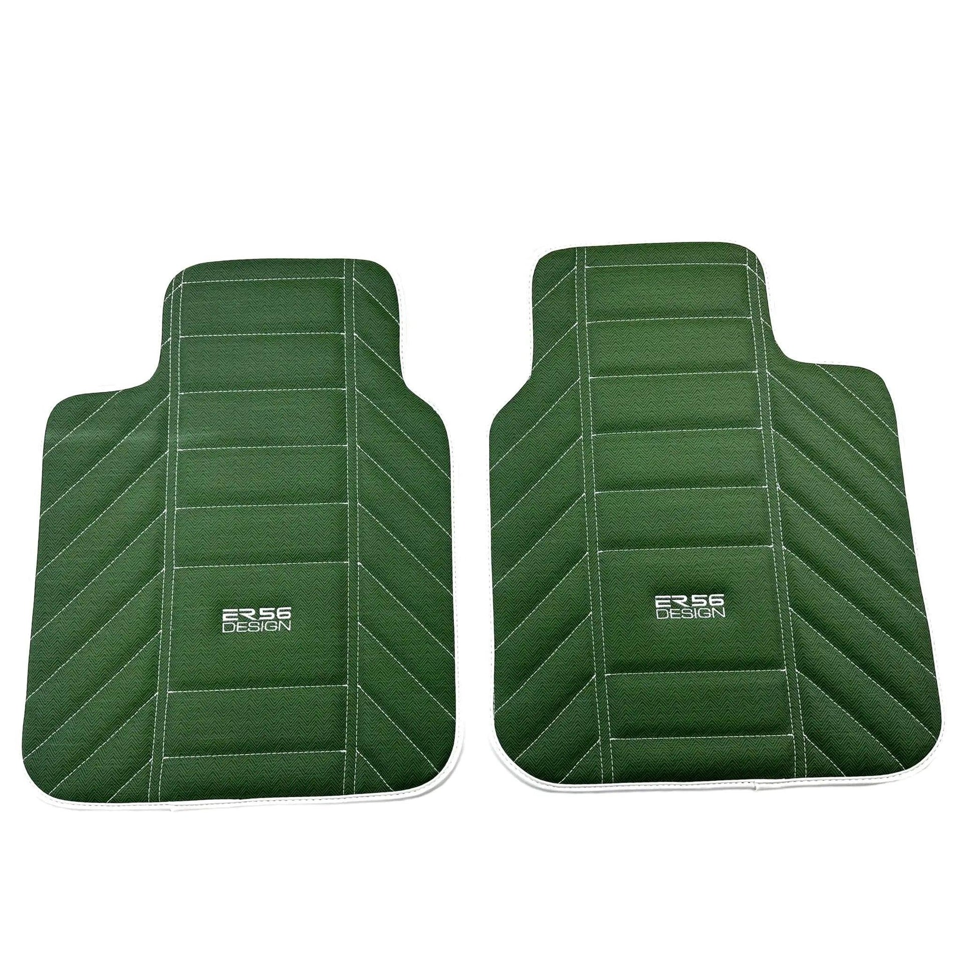 Green Leather Floor Mats For Rolls Royce Black Badge Wraith (2013-2023) - AutoWin