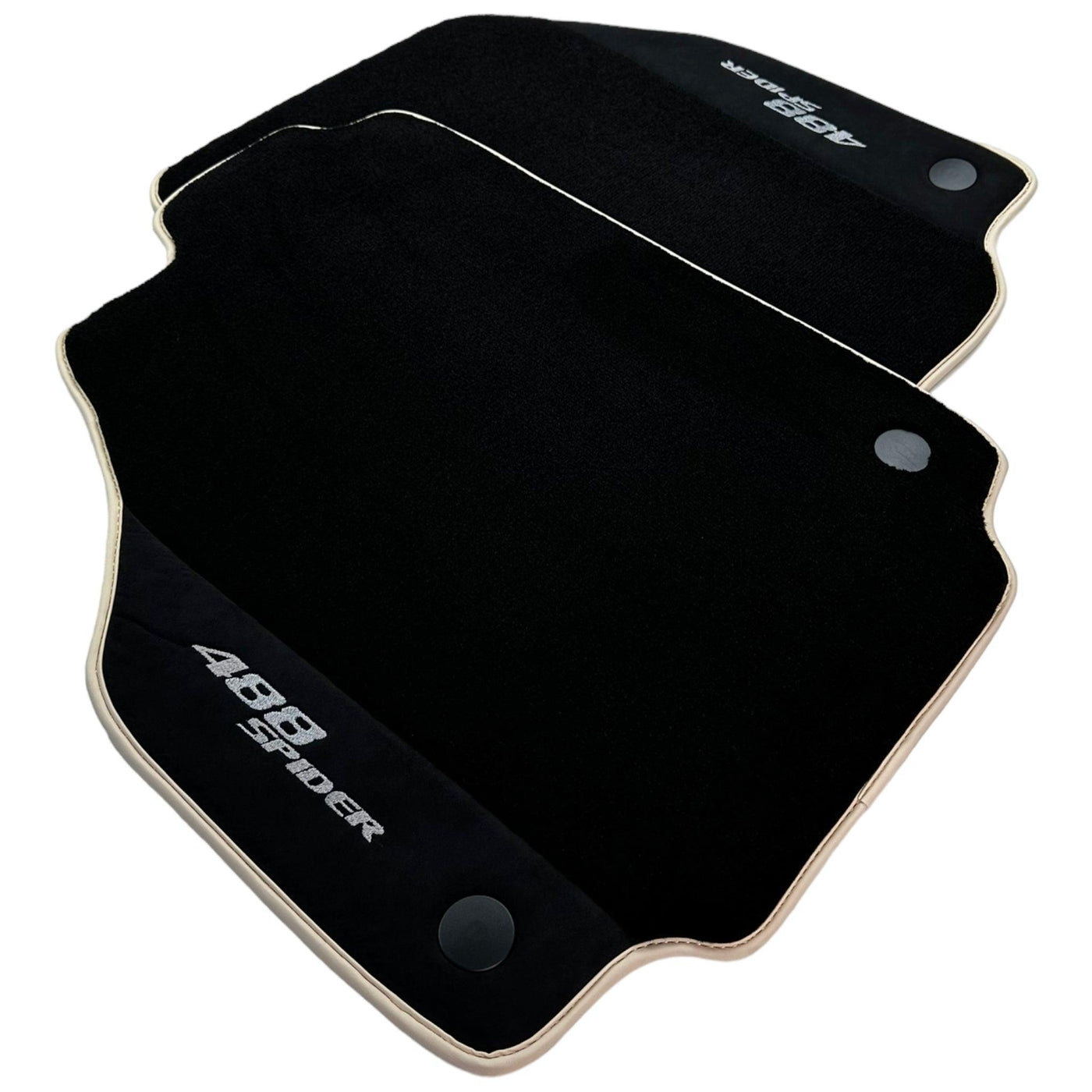 Black Floor Mats For Ferrari 488 Spider 2015-2022 - AutoWin