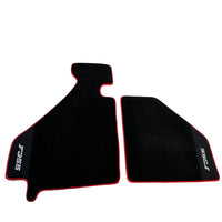 Black Floor Mats For Ferrari F355 1994-1999 With Alcantara Leather - AutoWin