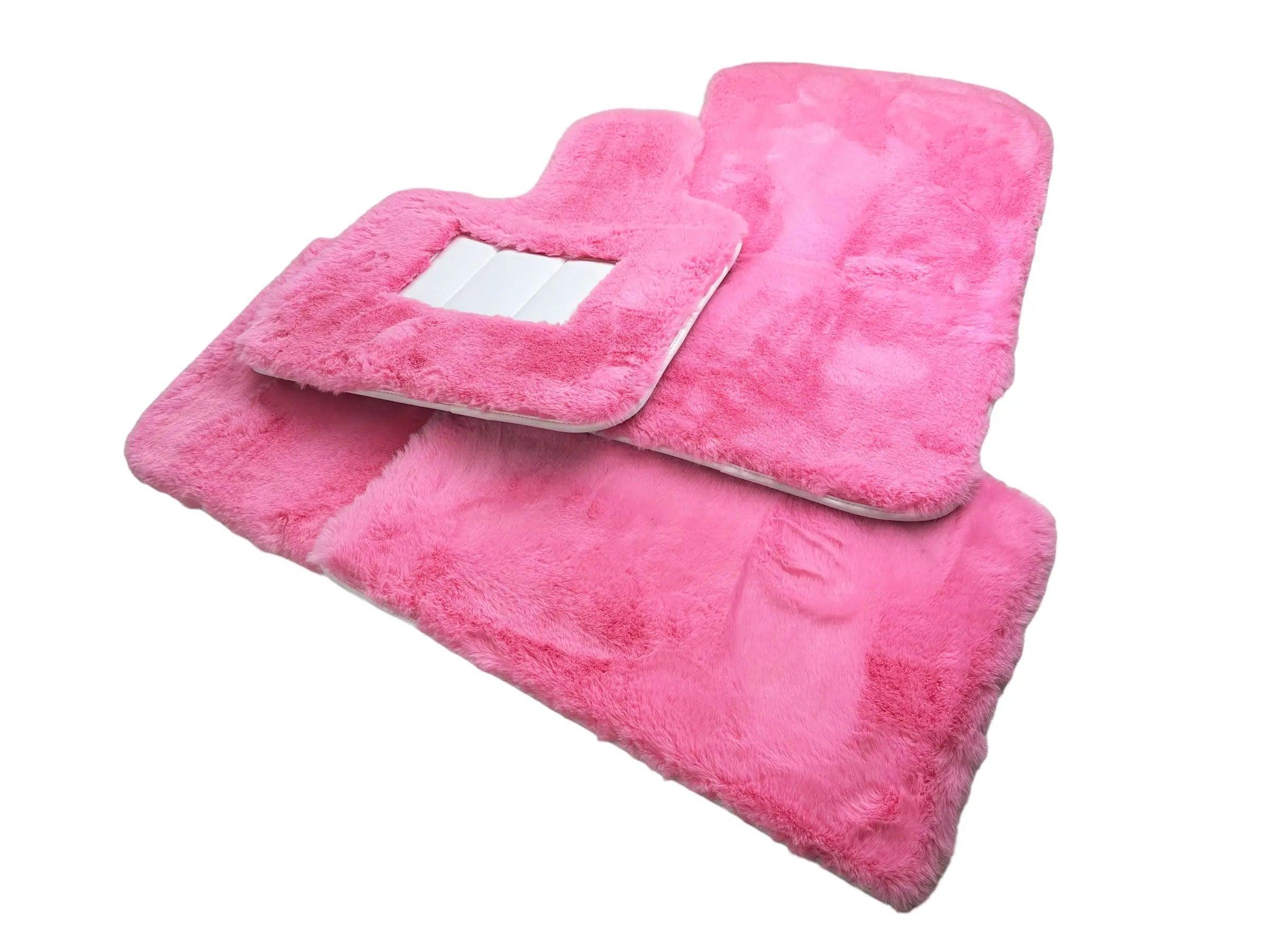 Pink Sheepskin Floor Mats For Rolls Royce Phantom Drophead Coupe 2007–2016 Er56 Design Brand - AutoWin