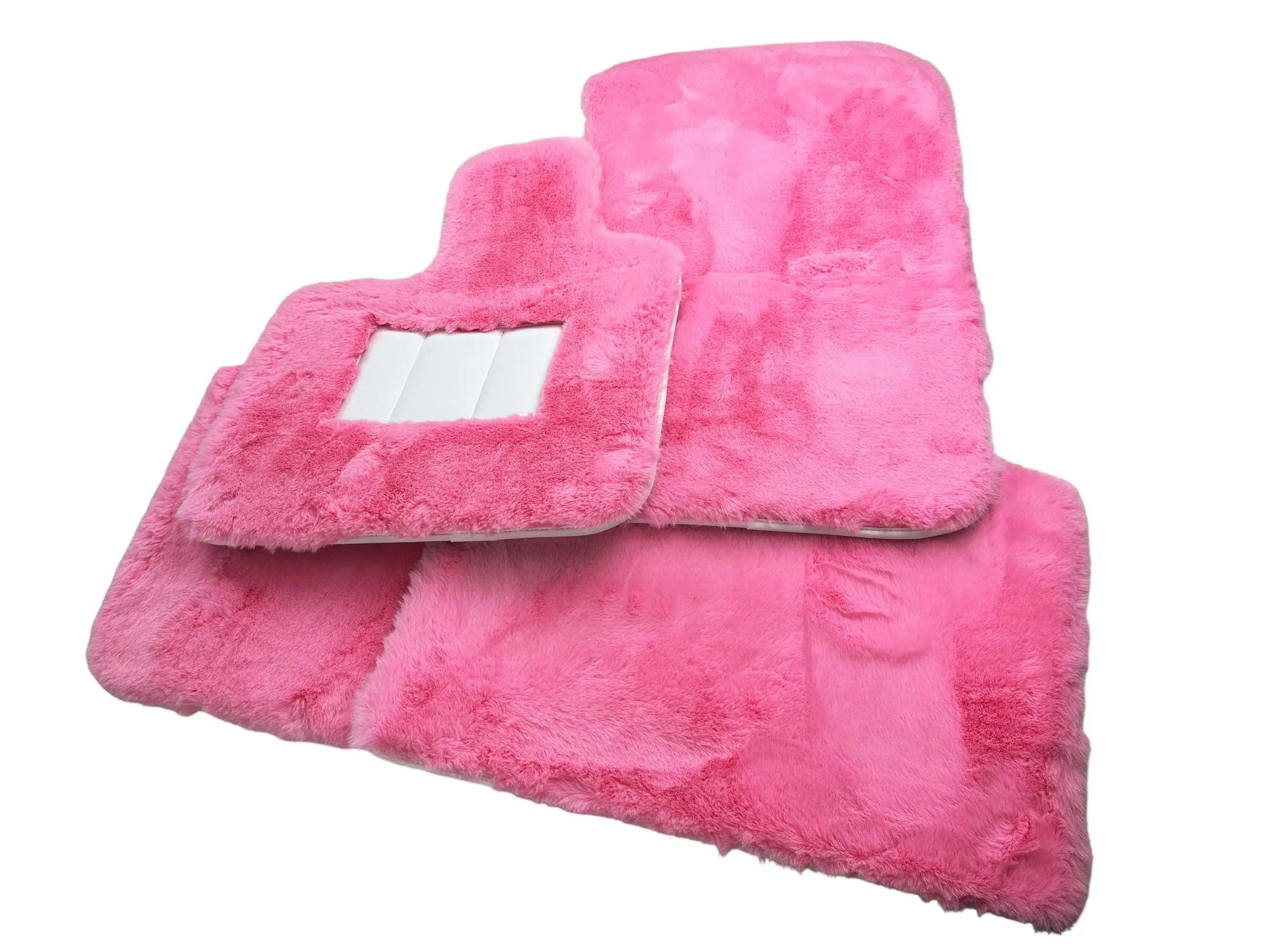 Pink Sheepskin Floor Mats For Rolls Royce Phantom Drophead Coupe 2007–2016 Er56 Design Brand - AutoWin