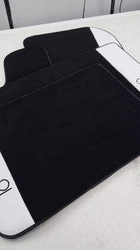 Black Floor Mats For Rolls Royce Black Badge Cullinan White Leather