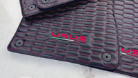 Carbon Fiber Floor Mats for Lamborghini Urus with Red Stitching