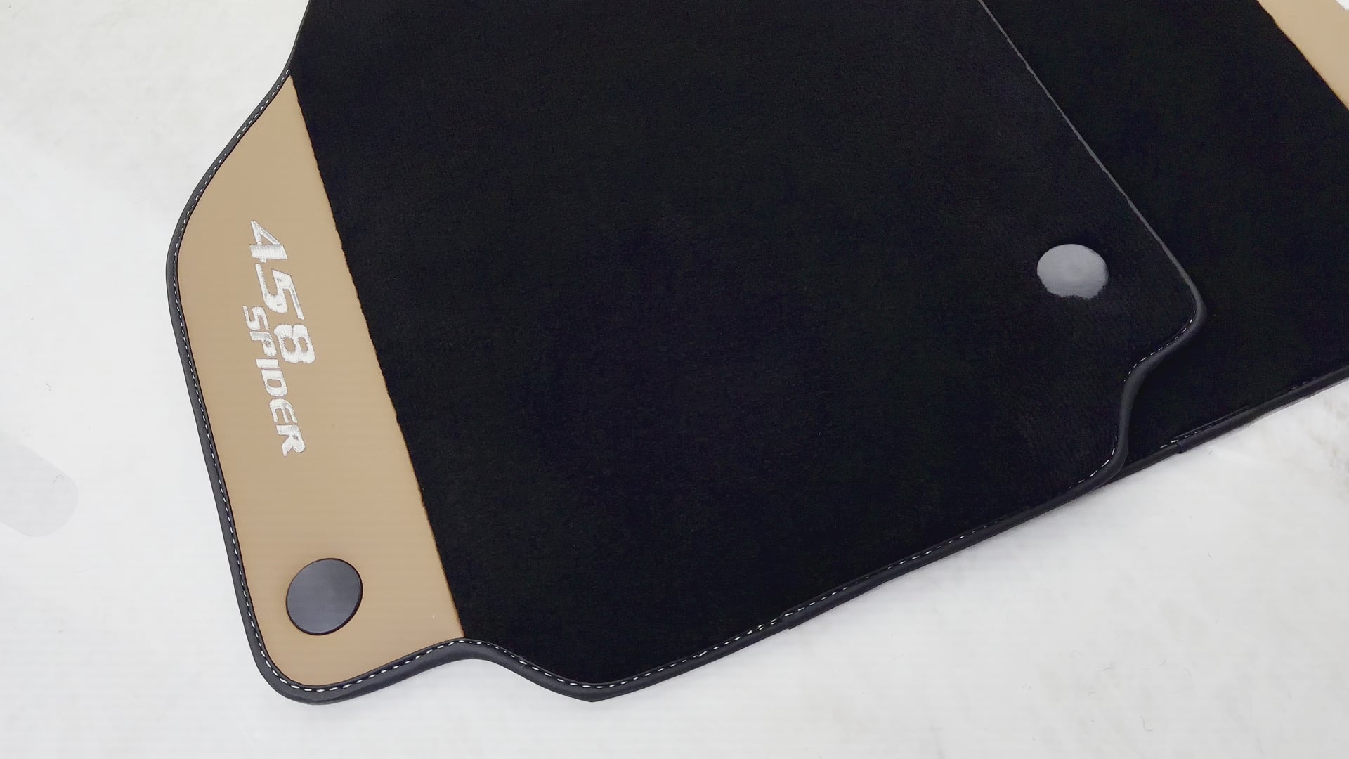 Alcatifas para carro Ferrari 458 Spider (2012-2015) em couro Cuoio Nappa - AutoWin