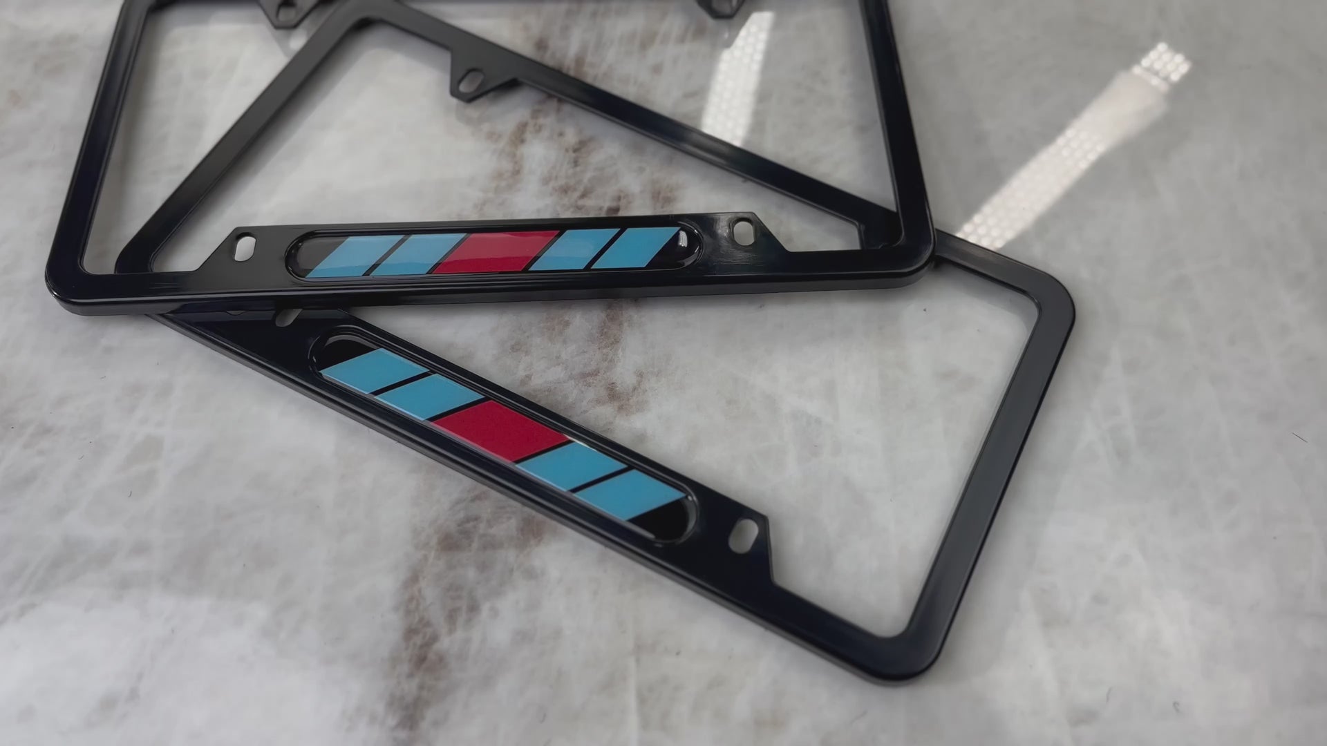 Suporte de Placa de Matrícula Tamanho Padrão EUA Azul - AutoWin