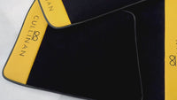 Mats pretos para carro para Rolls Royce Cullinan com couro amarelo