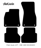 Red Floor Mats for A7 - C8 (2018-2023) | ER56 Design - AutoWin