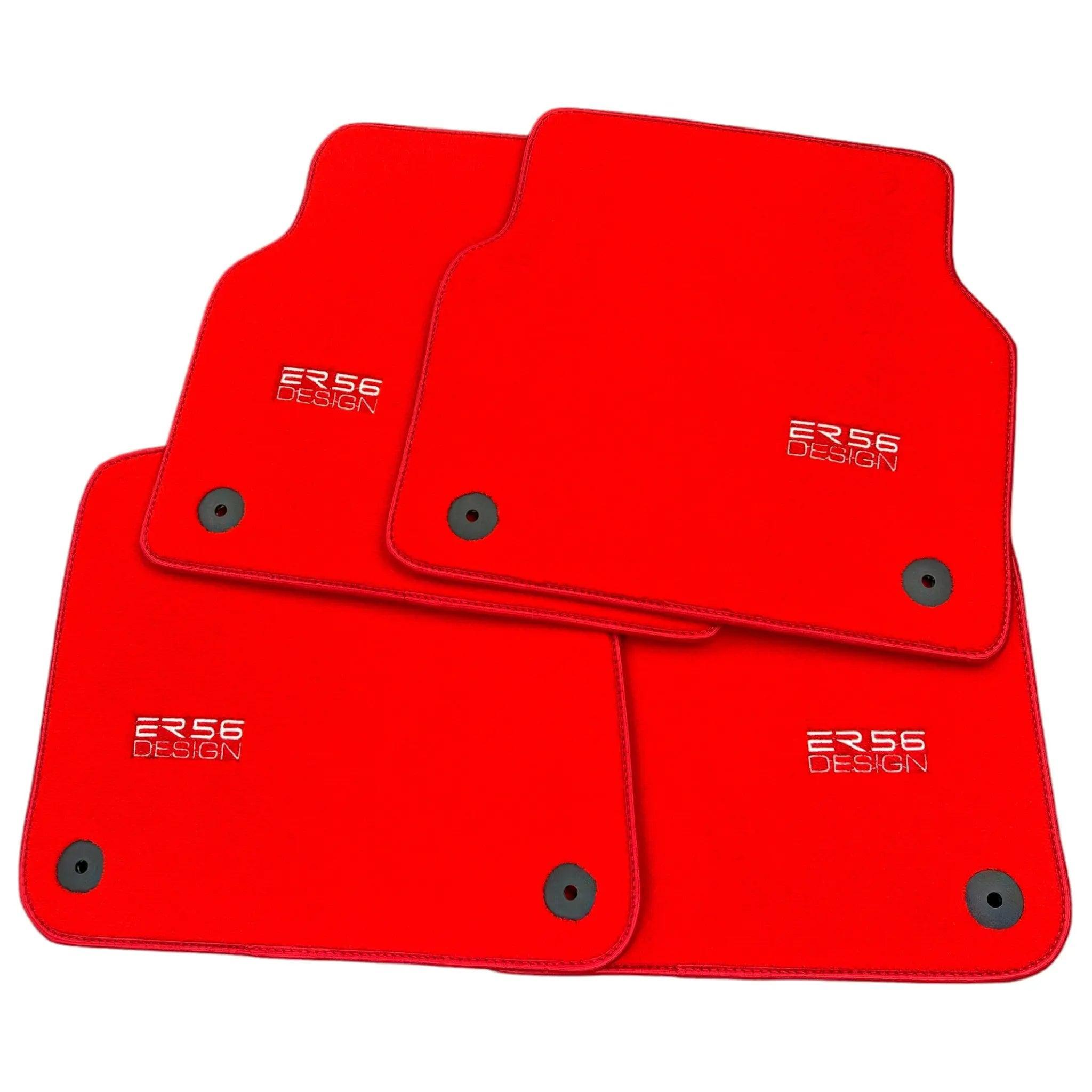 Red Floor Mats for A7 - C8 (2018-2023) | ER56 Design - AutoWin