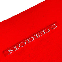 Red Floor Mats for Tesla Model 3 (2017-2023) with Red Trim - AutoWin