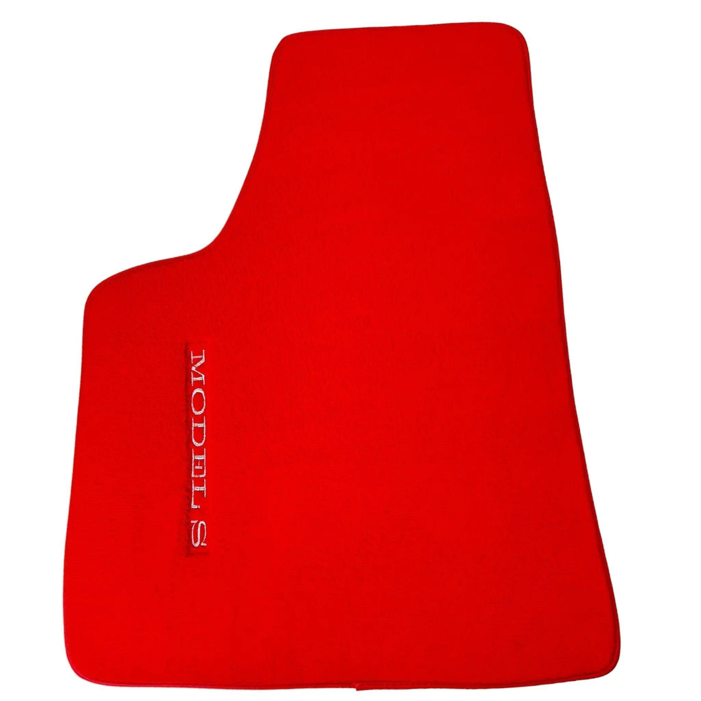 Red Floor Mats For Tesla Model S (2012-2023) with Red Trim - AutoWin