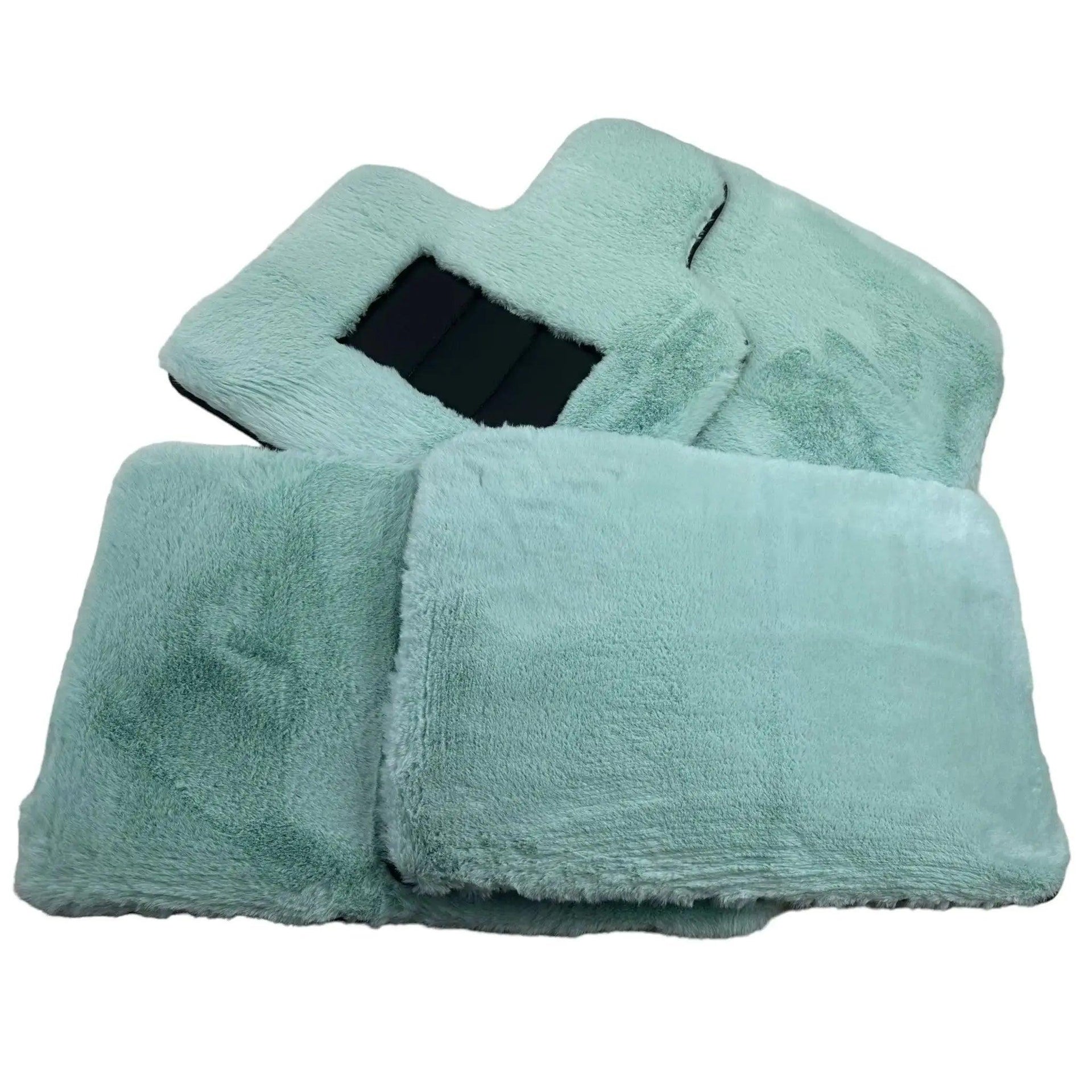 Tiffany Blue Sheepskin Floor Mats For Bentley Bentayga Er56 Design Brand - AutoWin