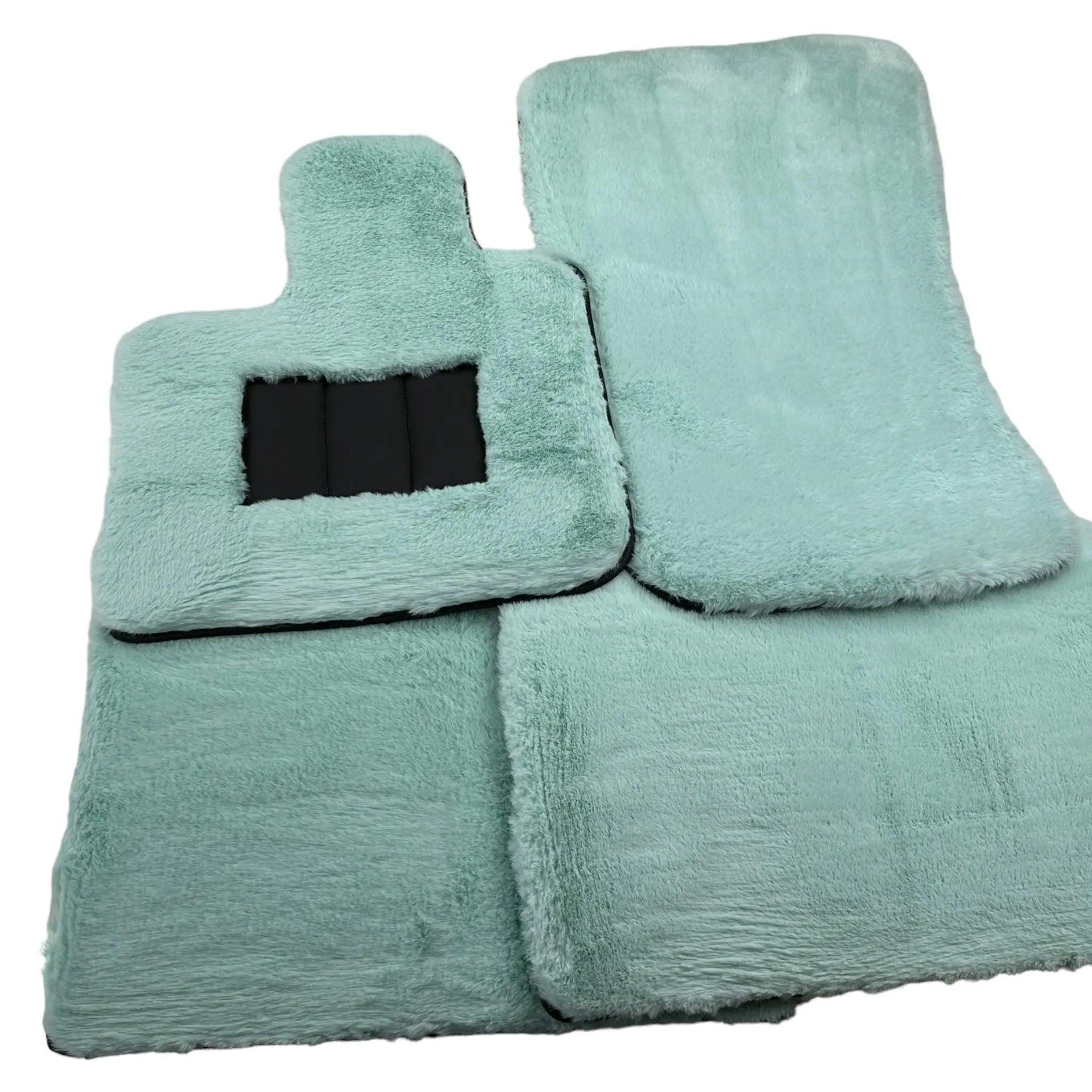 Tiffany Blue Sheepskin Floor Mats For Rolls Royce Cullinan Rr31 2018-2023 Er56 Design Brand - AutoWin