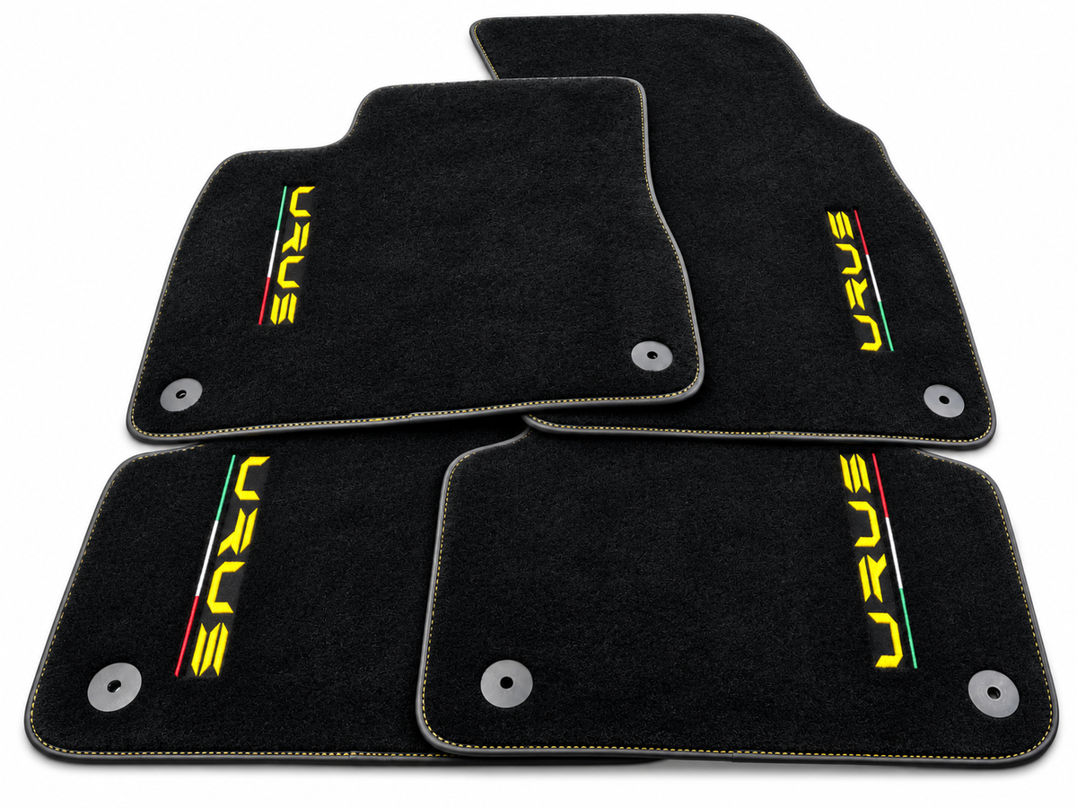 Floor Mats For Lamborghini Urus Black Tailored Carpets - Yellow