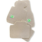 Beige Floor Mats For BMW 8 Series G14 ROVBUT Brand Tailored Set Perfect Fit Green SNIP Collection - AutoWin