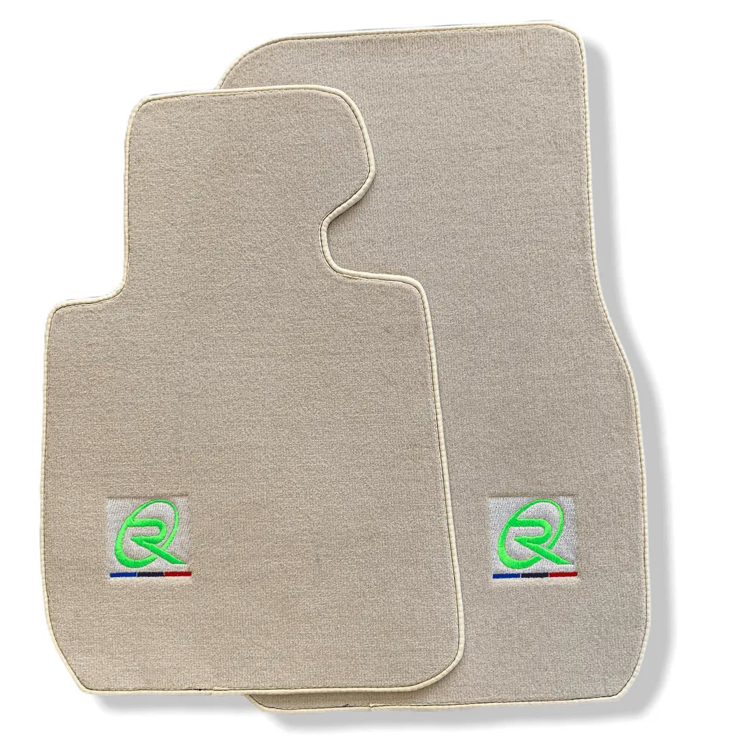 Beige Floor Mats For BMW M2 Series F87 ROVBUT Brand Tailored Set Perfect Fit Green SNIP Collection - AutoWin