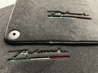 Floor Mats for Lamborghini Huracan With Italian Flag and Perfomante Logo - AutoWin