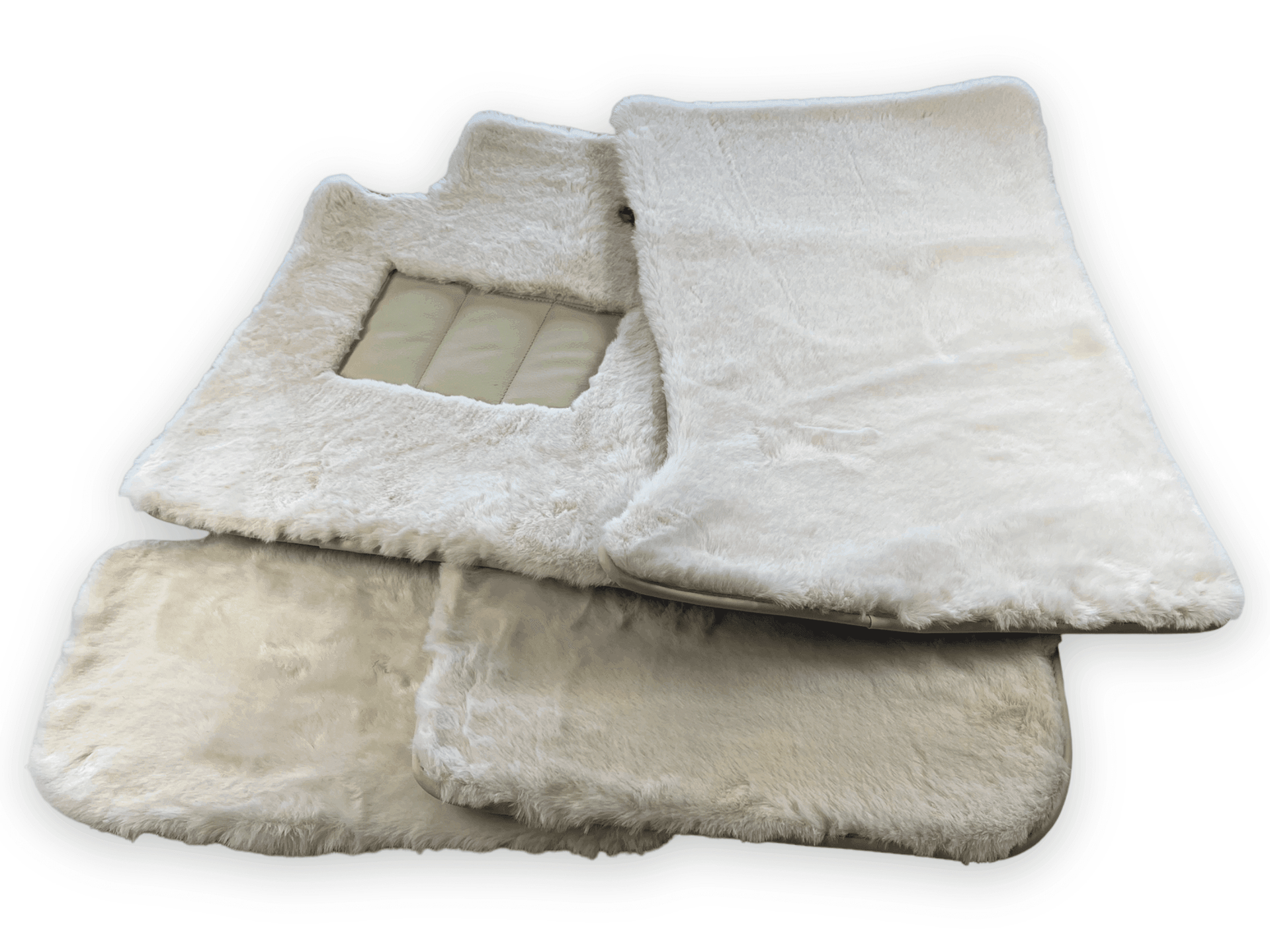 Luxury White Sheepskin Floor Mats for Rolls Phantom